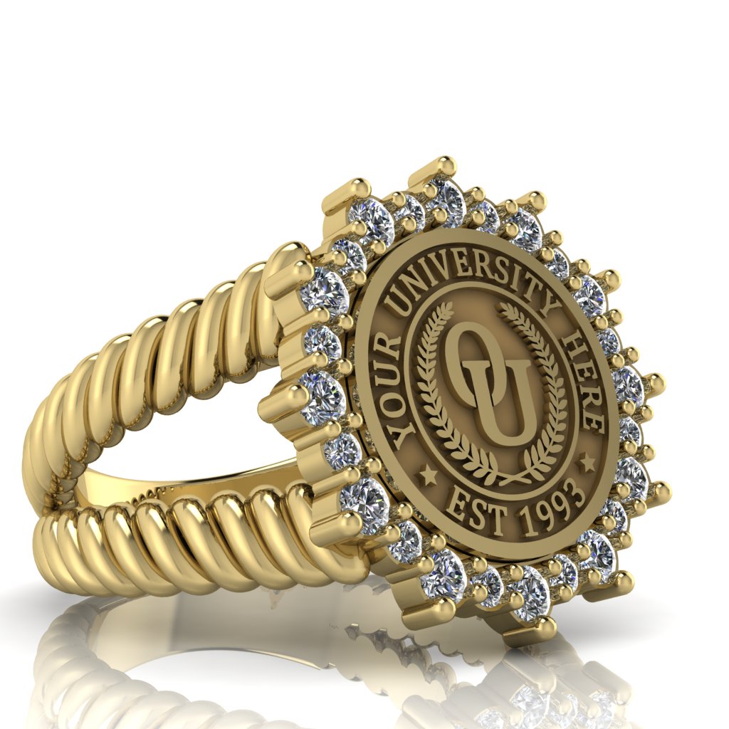 Attraente | V-Rope Band Custom Collage Ring