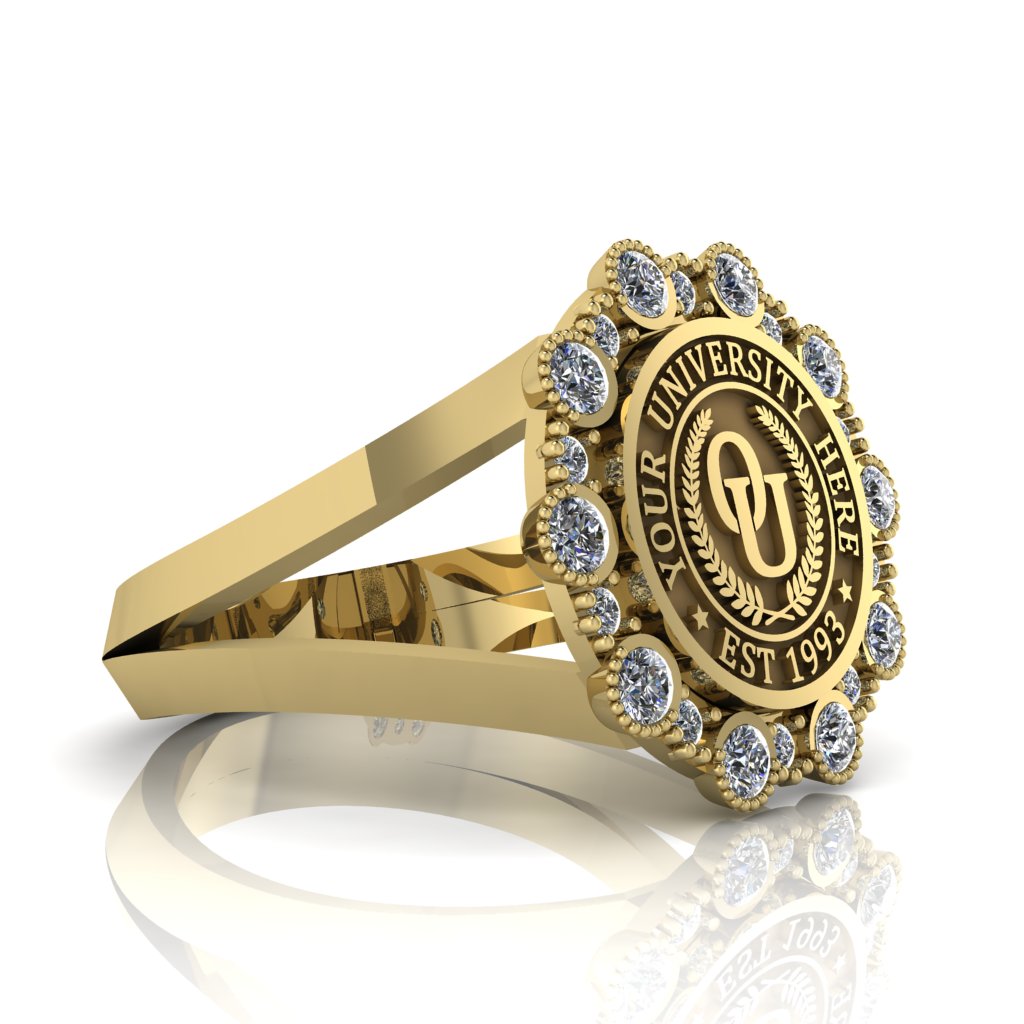 Belgi | V-Frame Band Custom Collage Ring