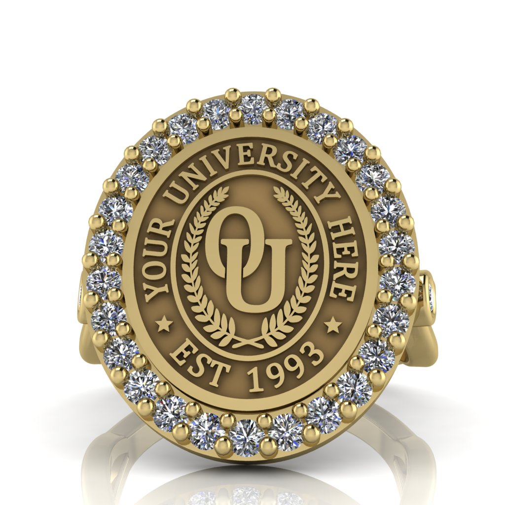 Circum Oval | Infinity Bezel Band Custom Collage Ring