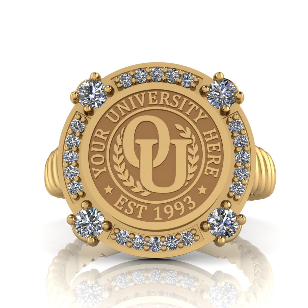 F-Sparkles | Rope Core Band Custom Collage Ring