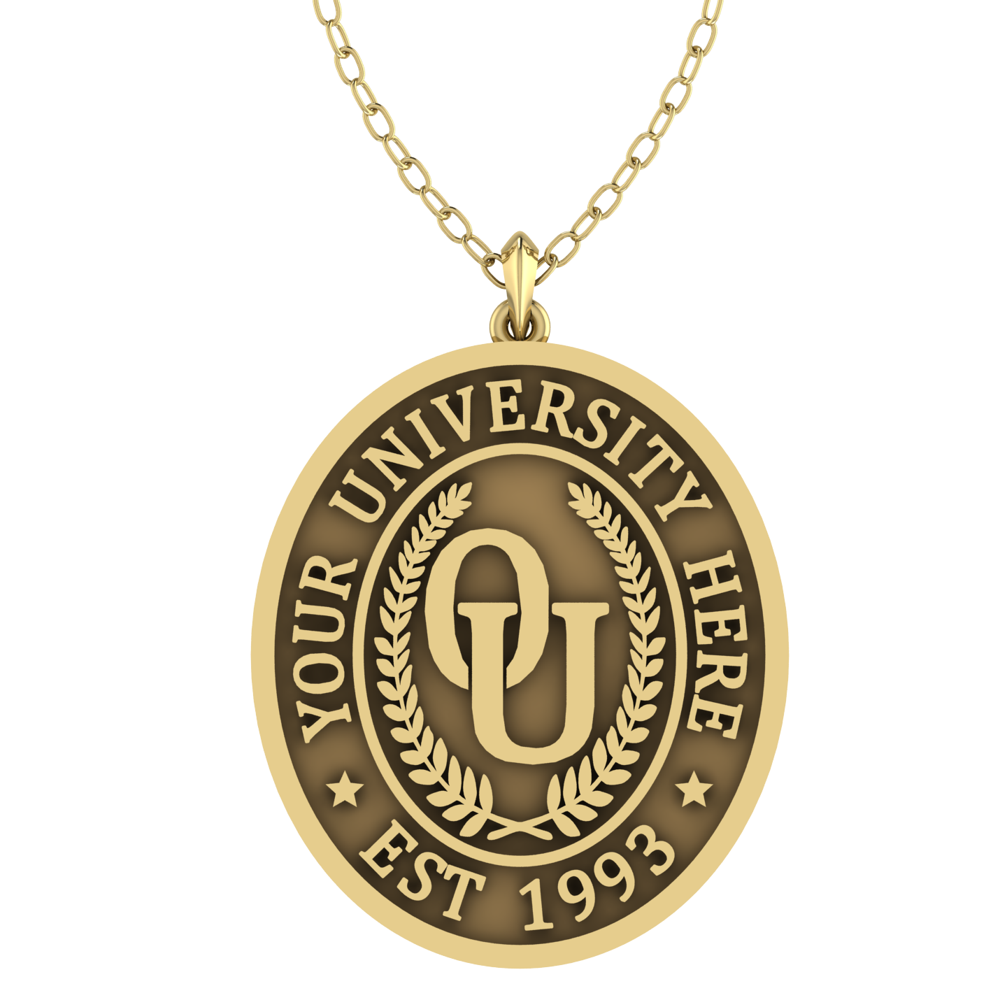 Oval | Custom Unisex University Pendant