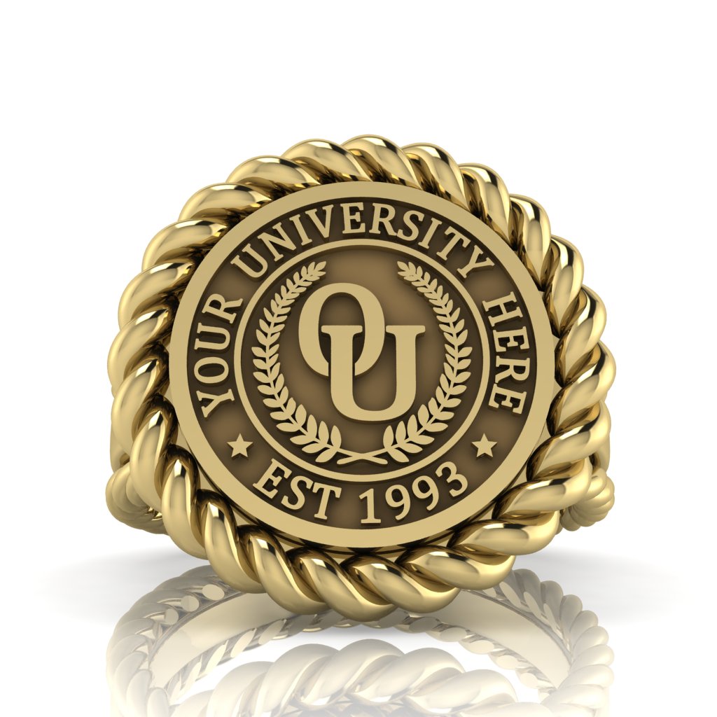 Lubid | Rope Edge Band Custom Collage Ring