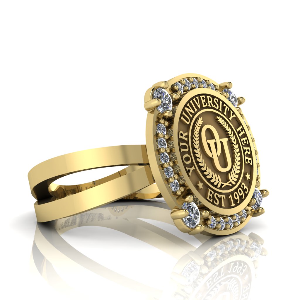 Voir | Knife Edge Band Custom College Ring