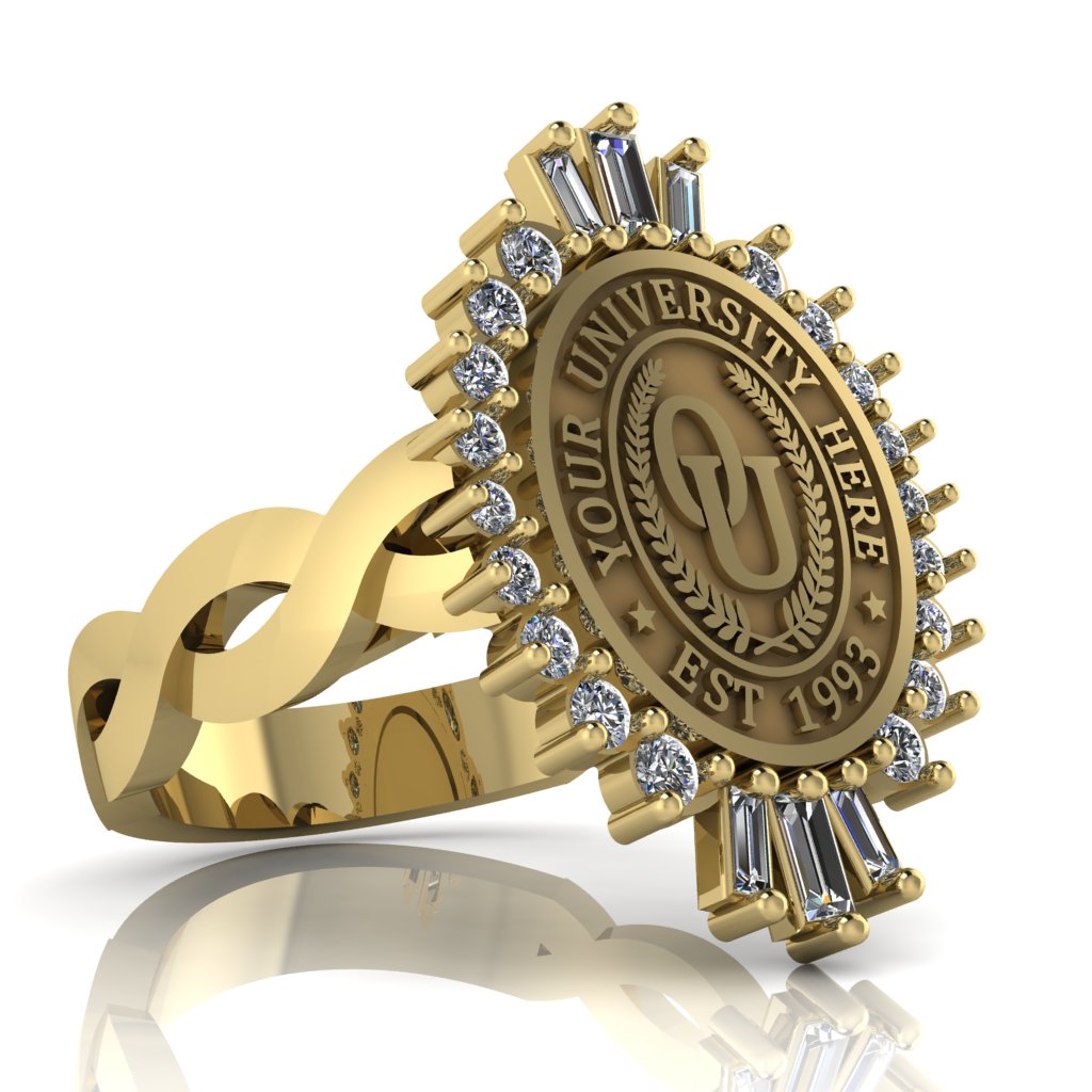 Seren Oval | Infinity Loop Band Custom College Ring