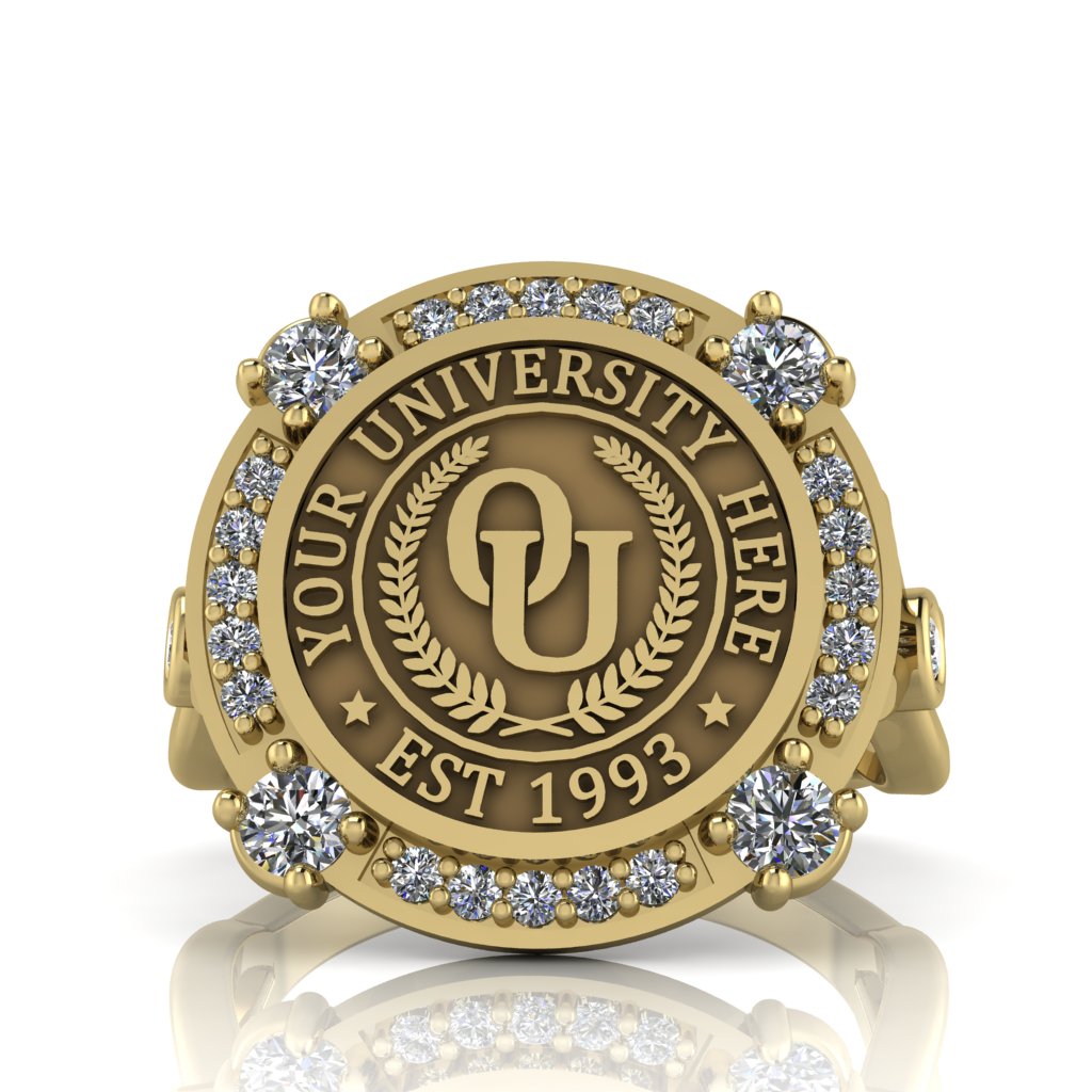 Voir | Infinity Bezel Band Custom College Ring