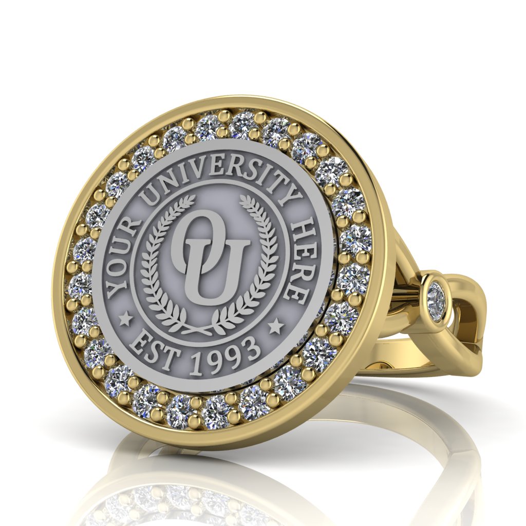 Agonisch | Infinity Bezel Band Custom College Ring