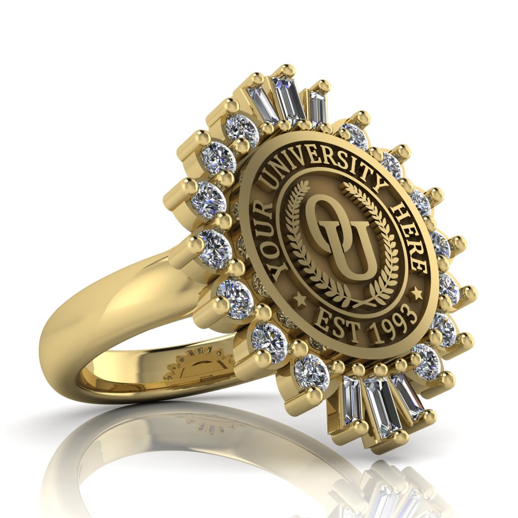 Seren | Classic Dome Band Custom Collage Ring