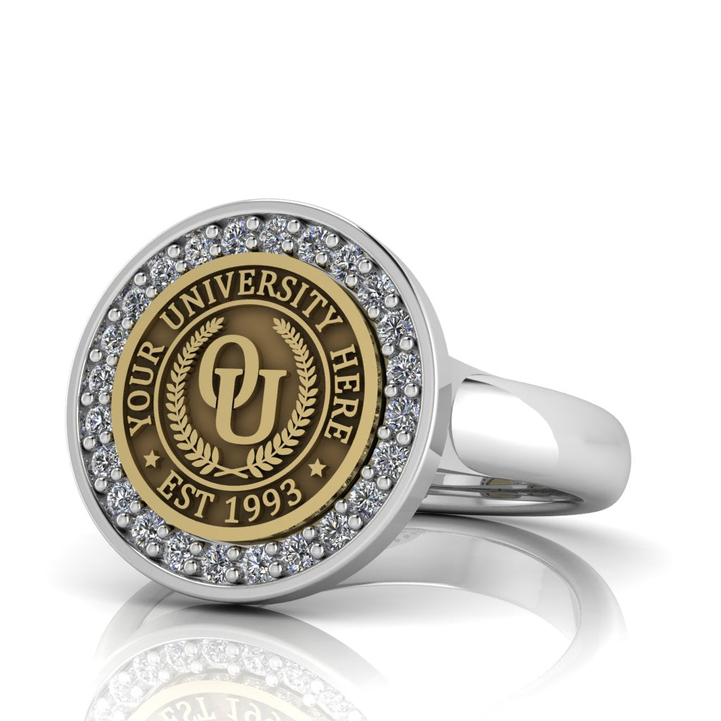 Agonisch | Classic Dome Band Custom Collage Ring