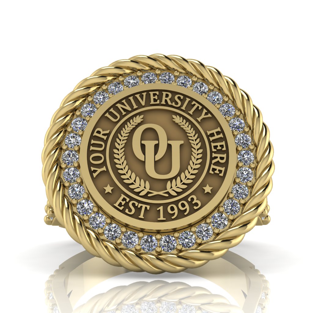 Arrecerat | Infinity Pave Band Custom Collage Ring