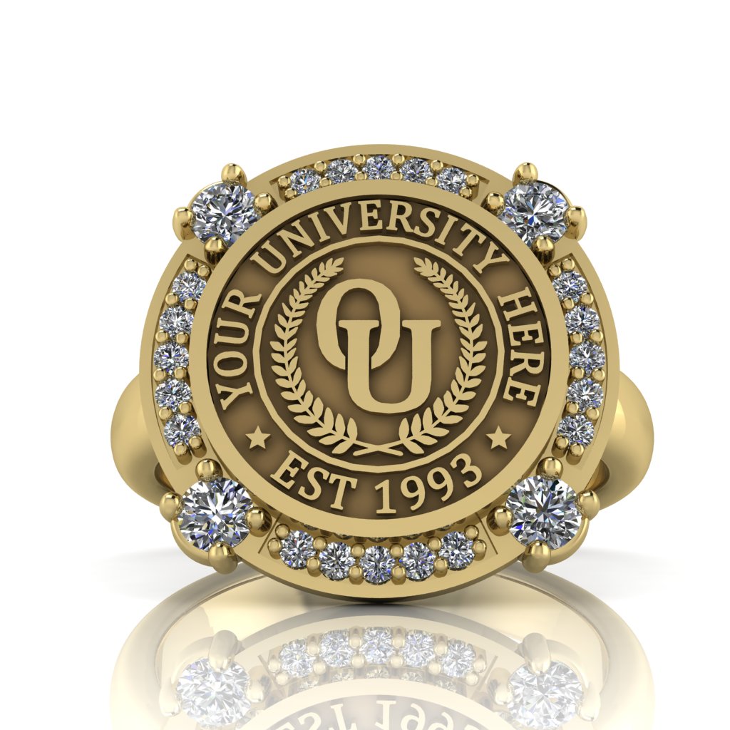 Voir | Classic Dome Band Custom College Ring