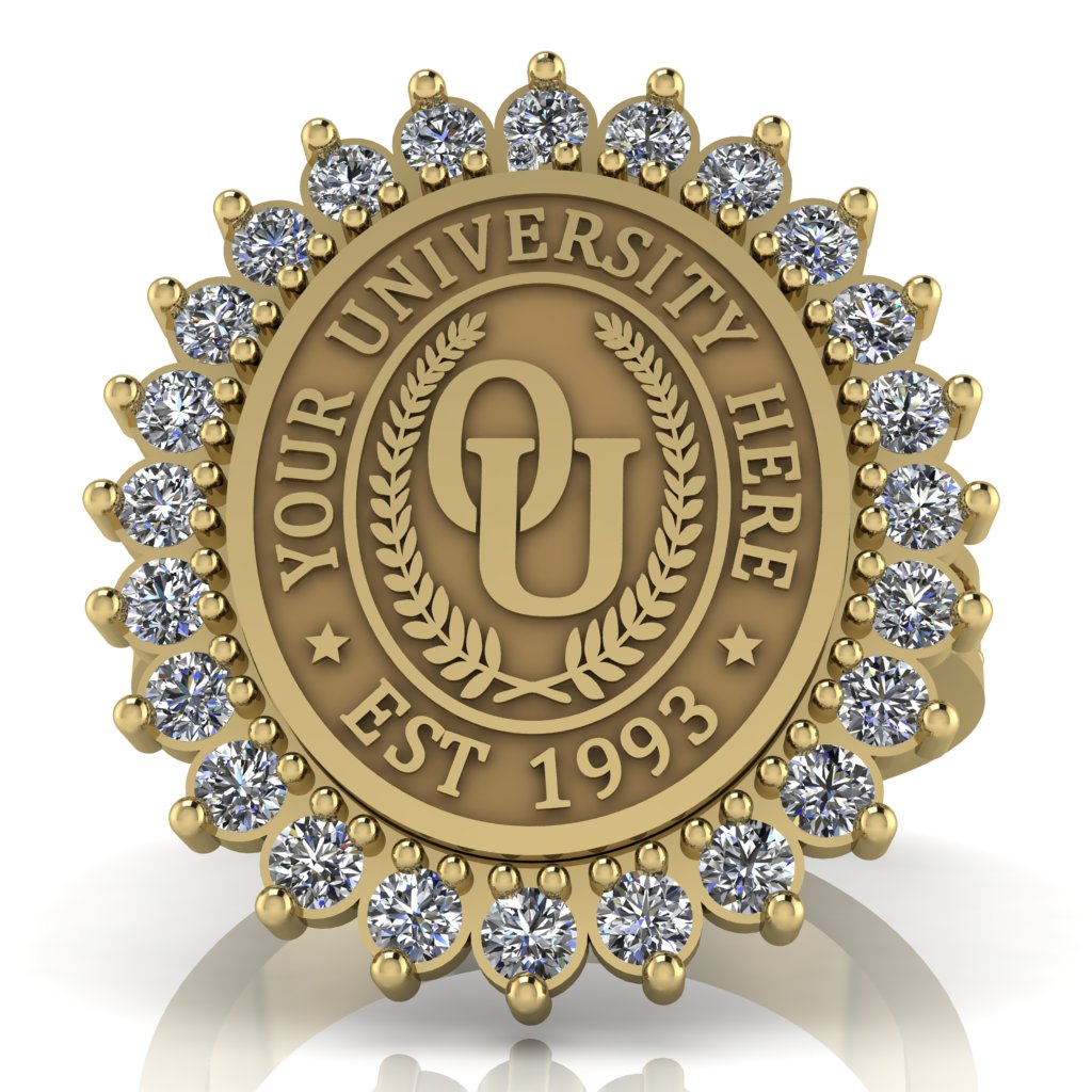 Serku Oval | Channel Core Band Custom Collage Ring