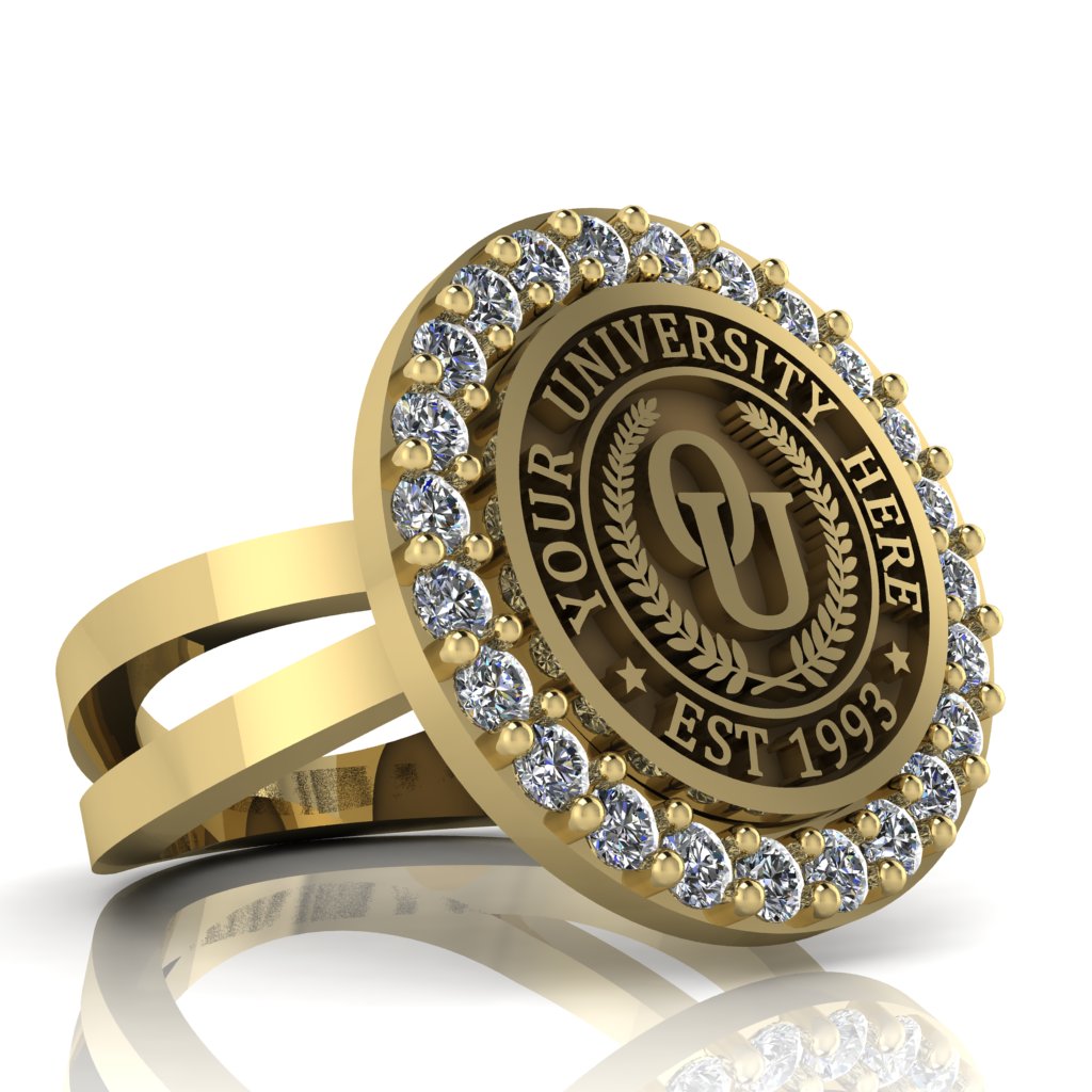 Circum | Knife Edge Band Custom Collage Ring