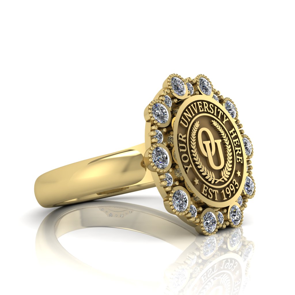 Belgi | Classic Dome Band Custom Collage Ring