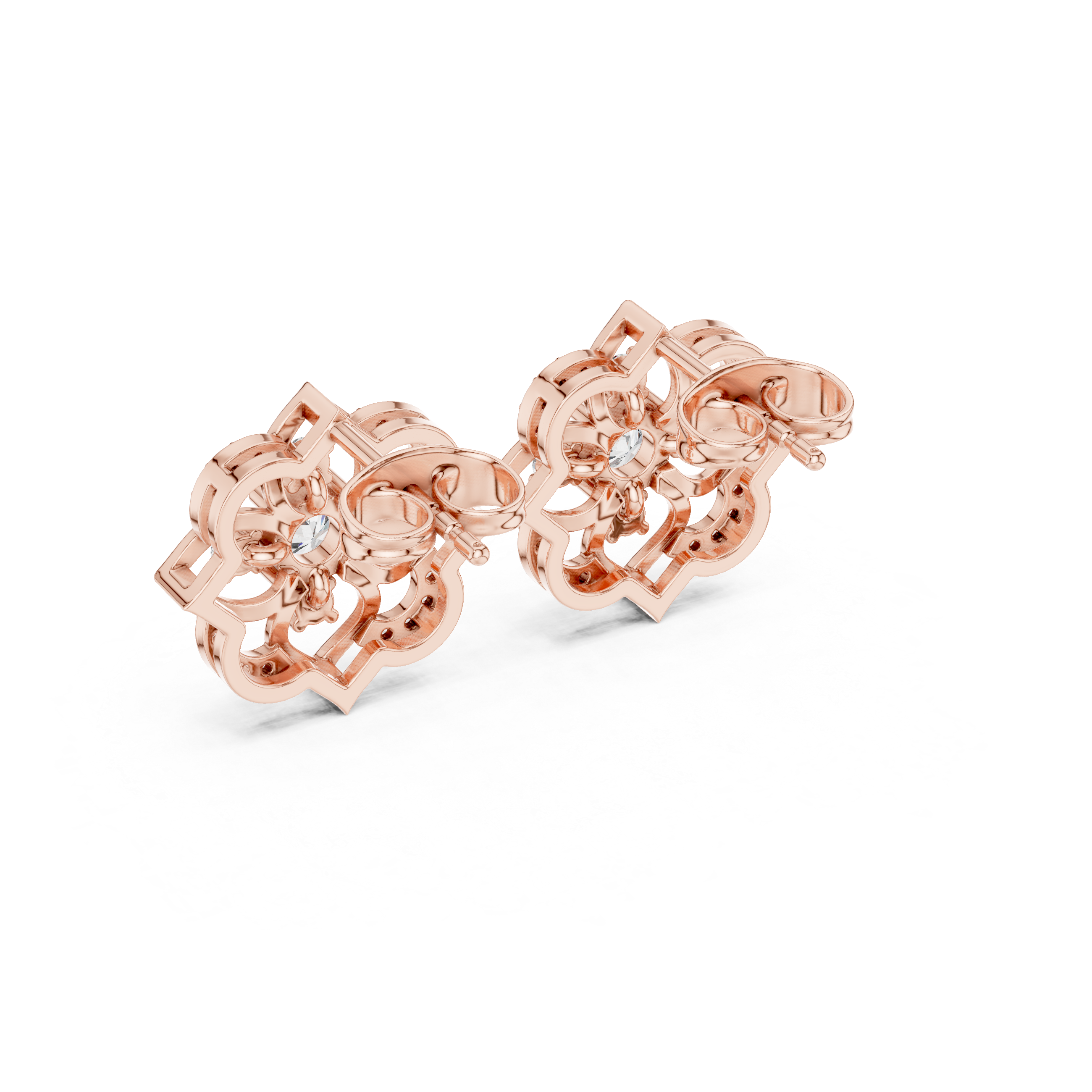 Royal Floral Diamond Earrings