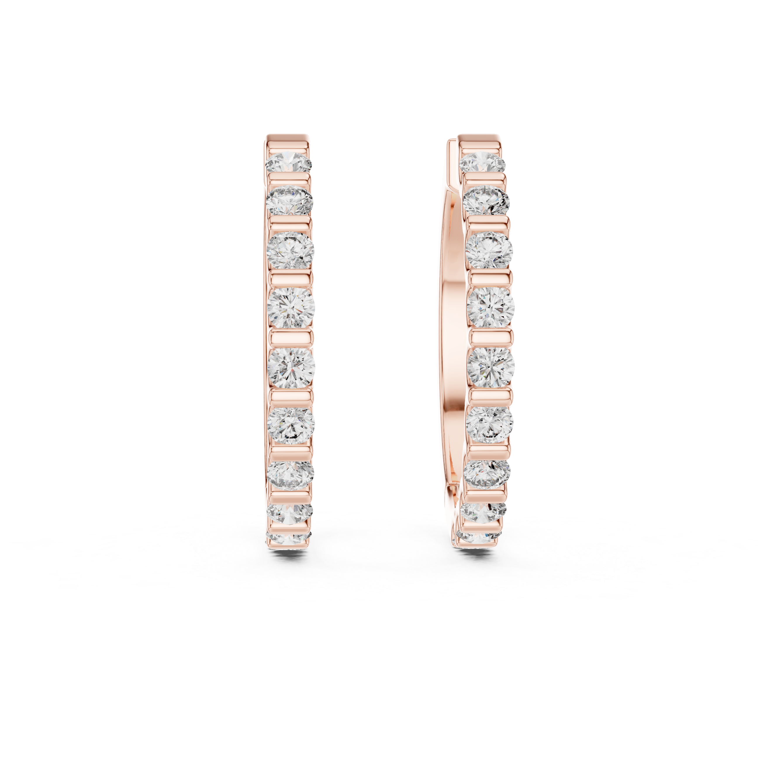 Classic Diamond Hoop Earrings