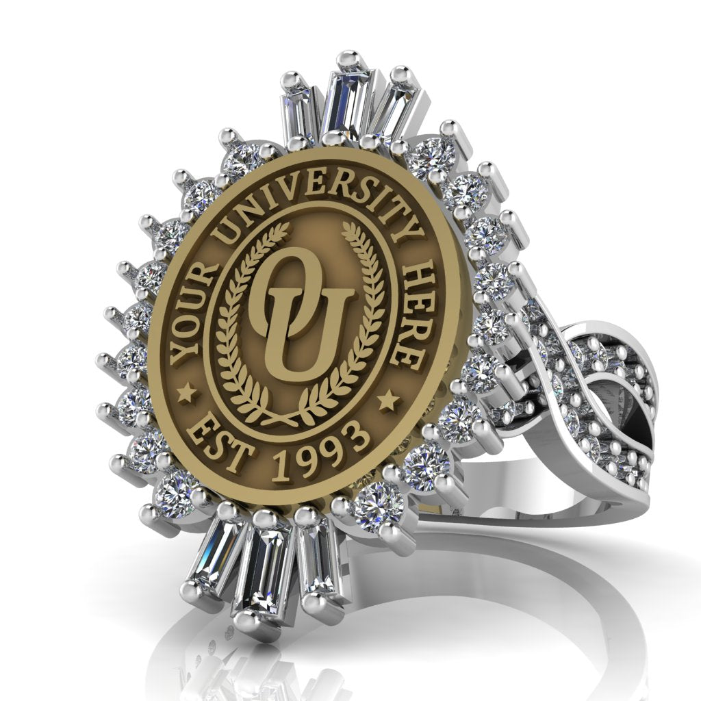 Seren Oval | Infinity Pave Band Custom Collage Ring