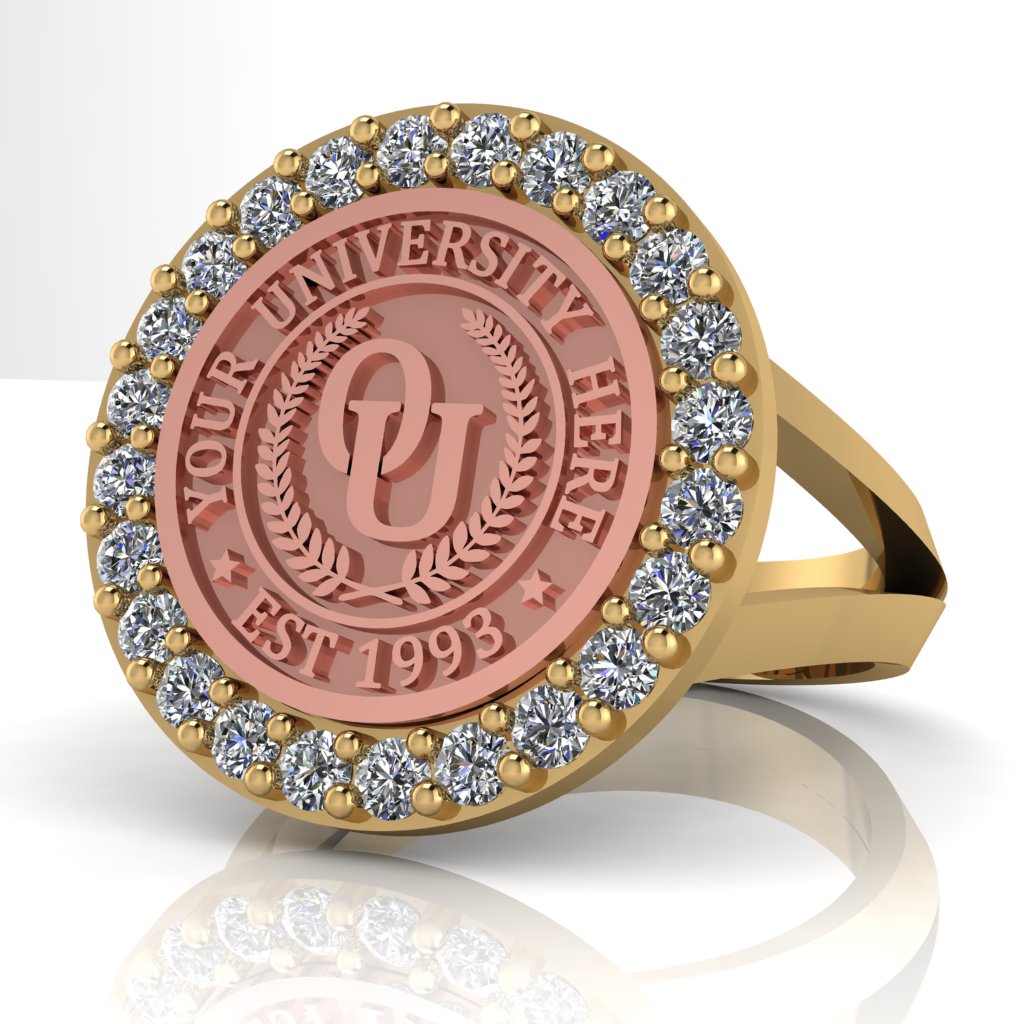 Circum | V-Frame Band Custom College Ring
