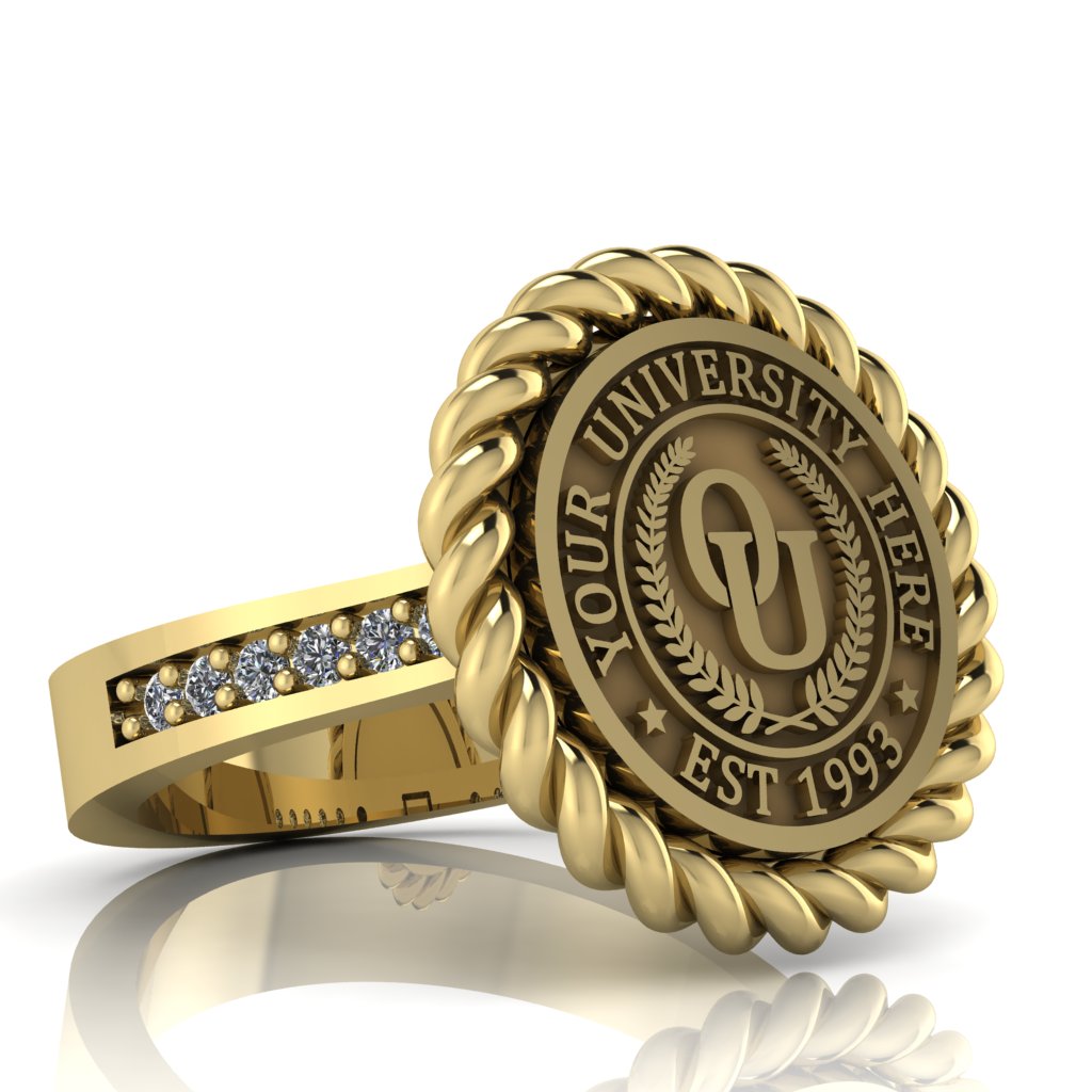 Lubid | Channel Core Band Custom Collage Ring