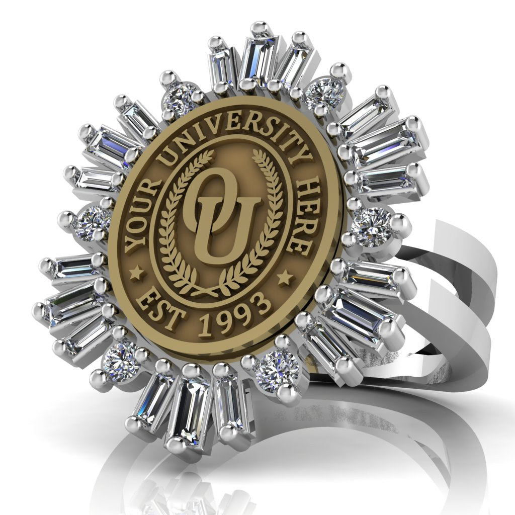 Tramontana Oval | Knife Edge Band Custom Collage Ring