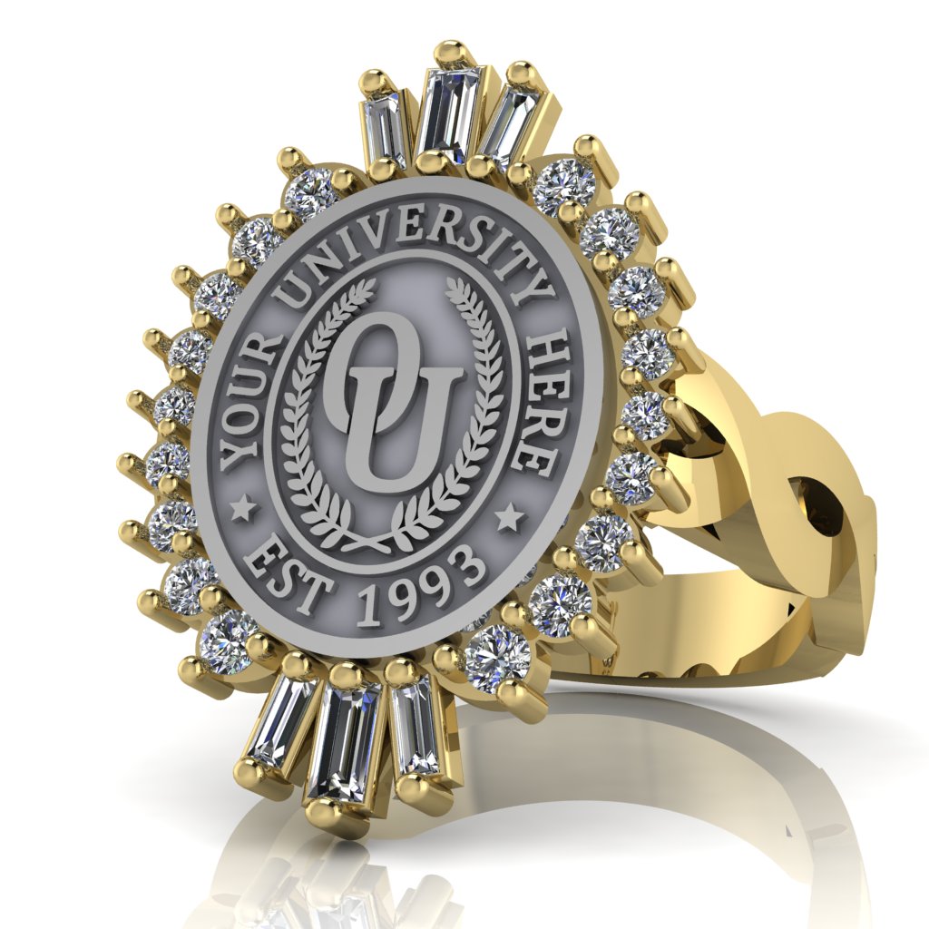Seren Oval | Infinity Loop Band Custom College Ring