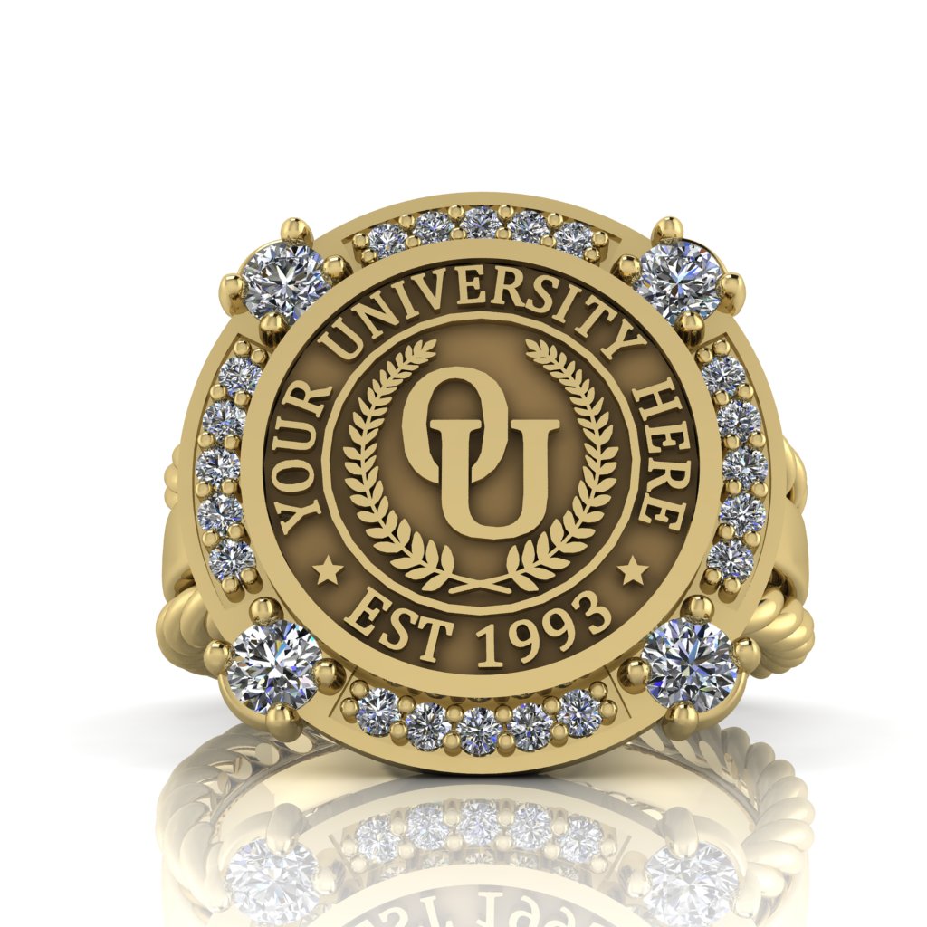 Voir | Rope Edge Band Custom College Ring