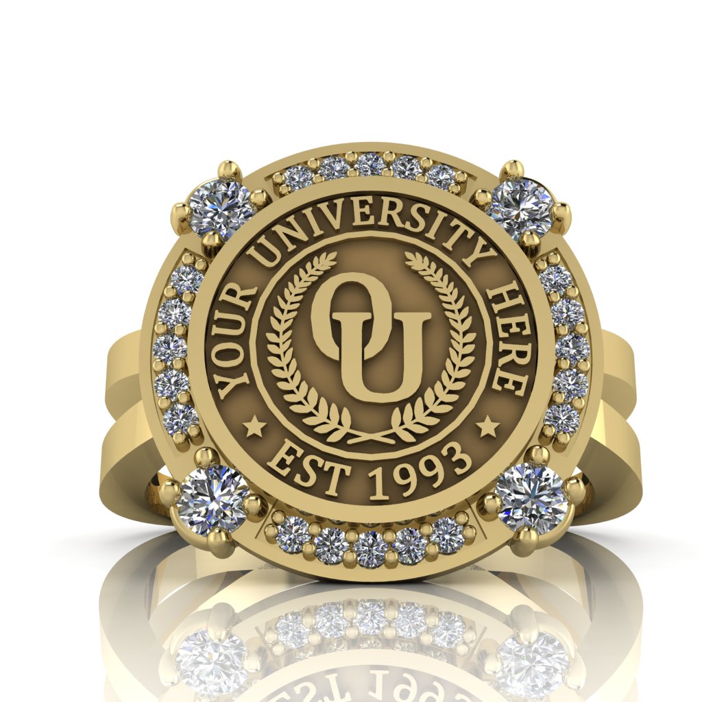 Voir | Knife Edge Band Custom College Ring