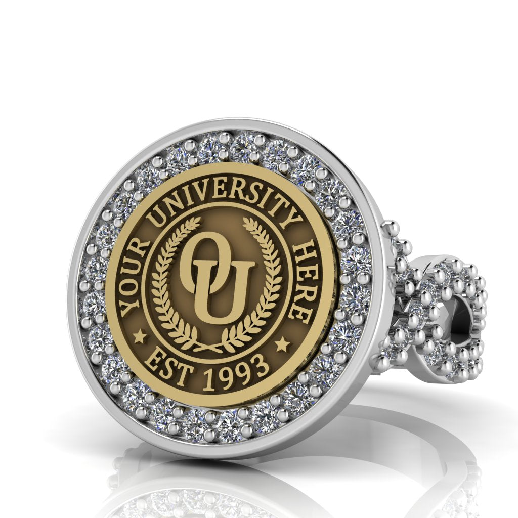 Agonisch | Infinity Pave Band Custom Collage Ring