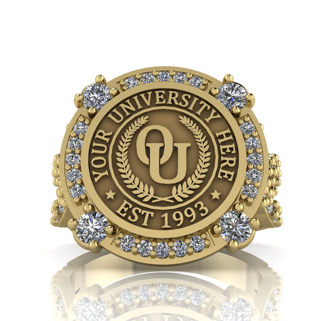 Voir | Infinity Pave Band Custom College Ring