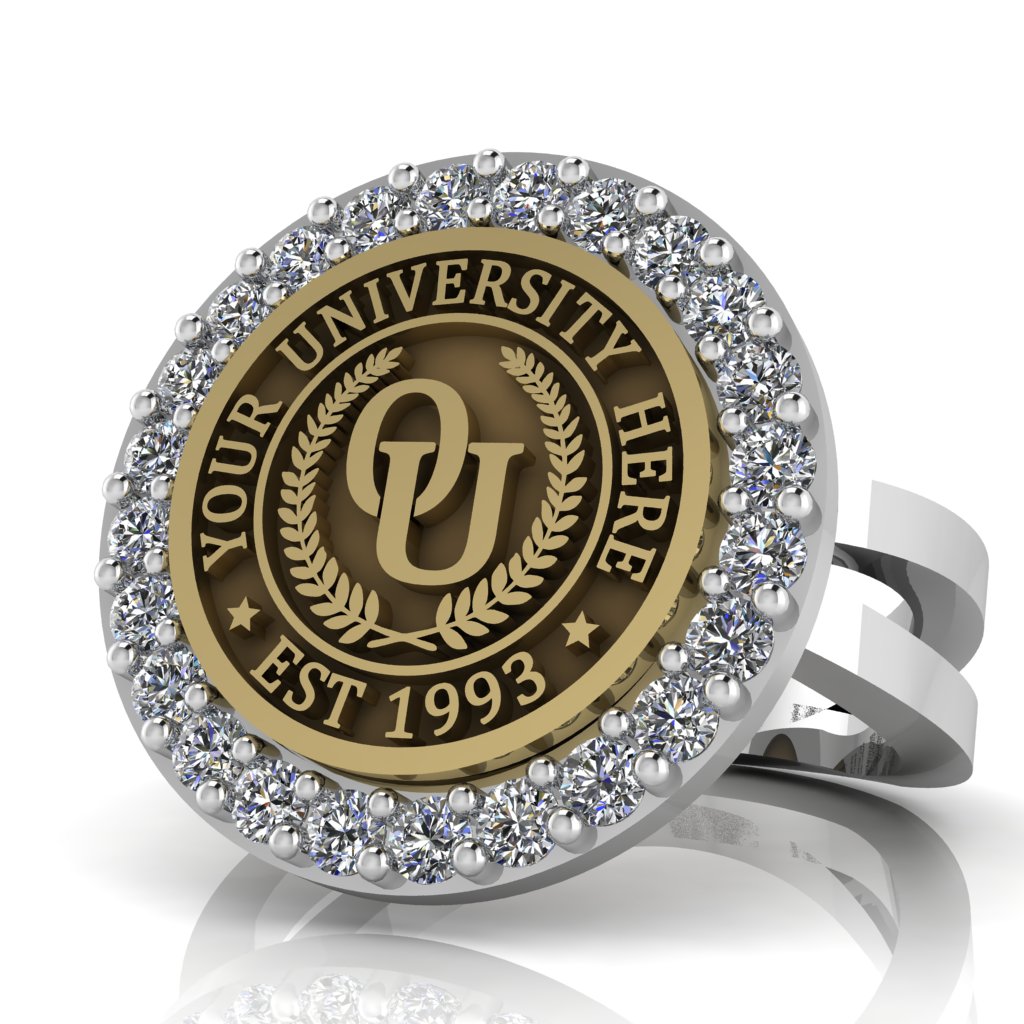 Circum | Knife Edge Band Custom Collage Ring