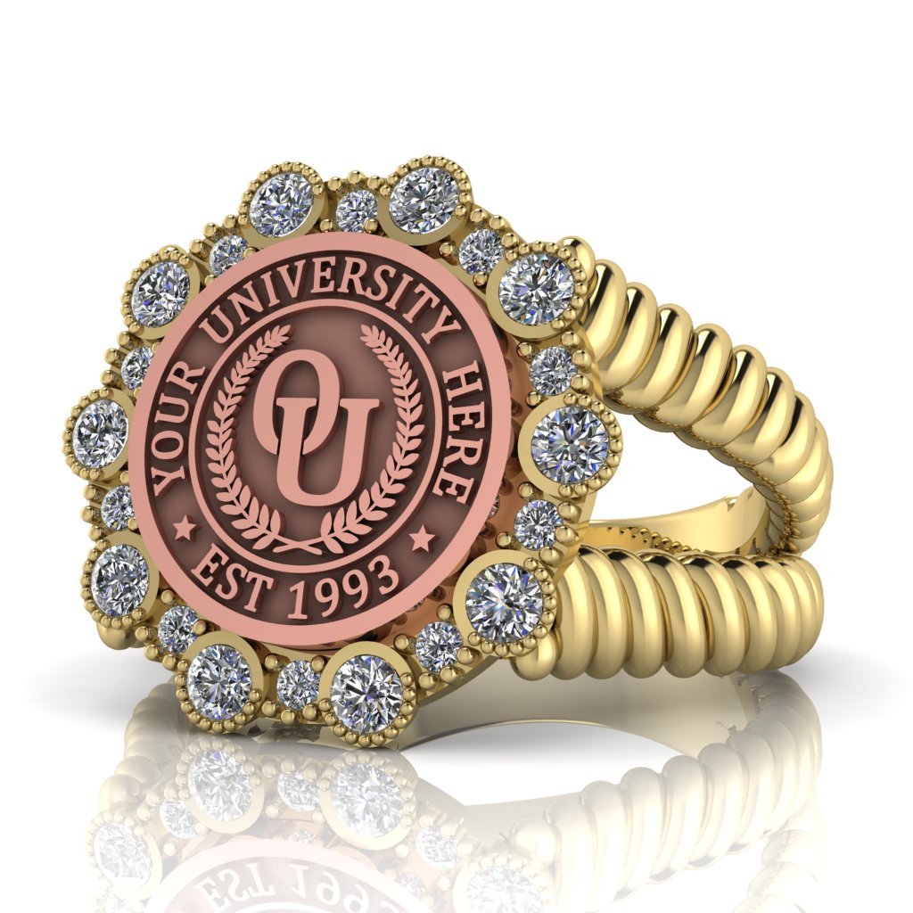 Belgi | V-Rope Band Custom Collage Ring