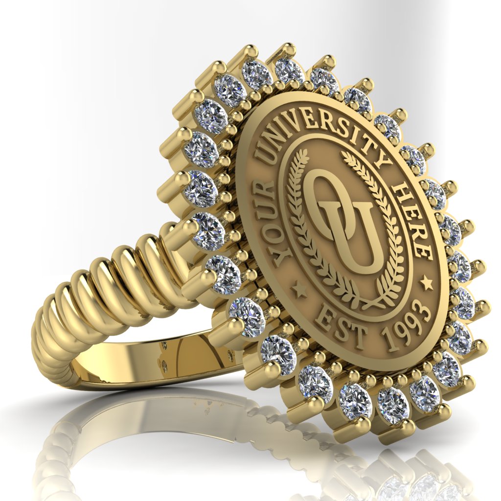 Serku Oval | Rope Core Band Custom Collage Ring