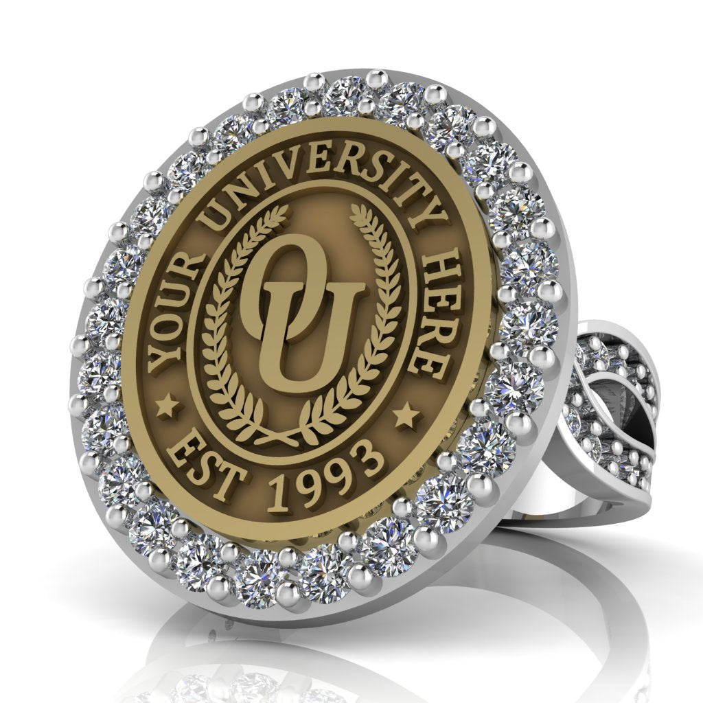 Circum Oval | Infinity Pave Band Custom Collage Ring