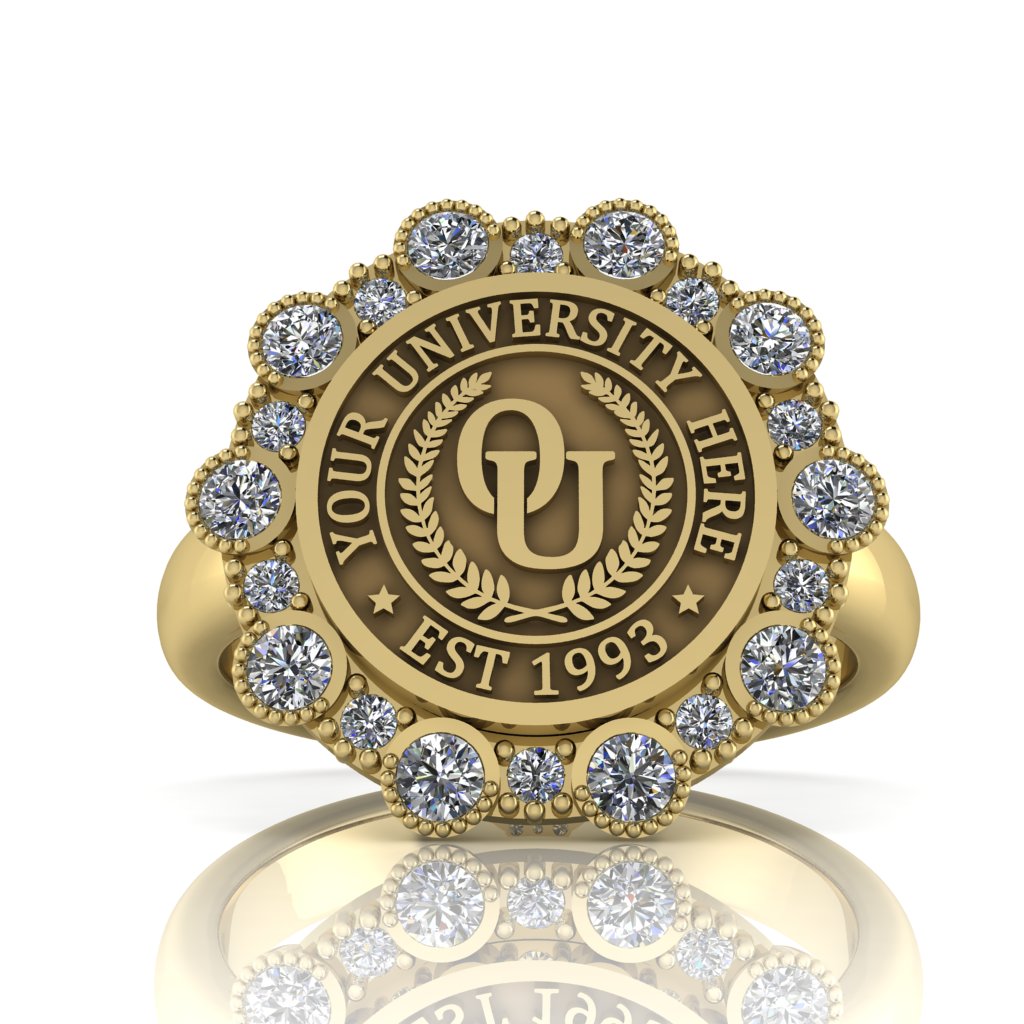 Belgi | Classic Dome Band Custom Collage Ring