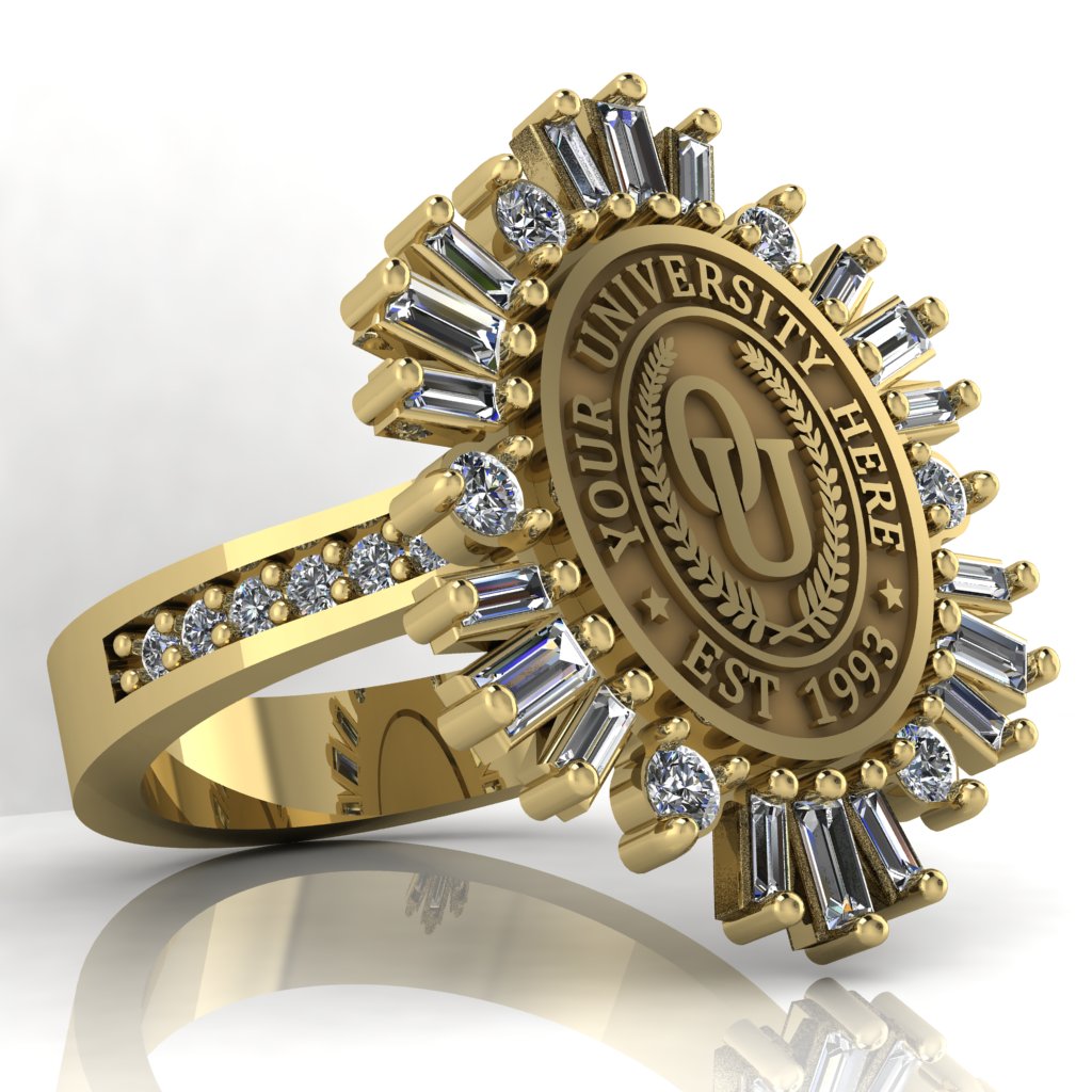 Tramontana Oval | Channel Core Band Custom Collage Ring