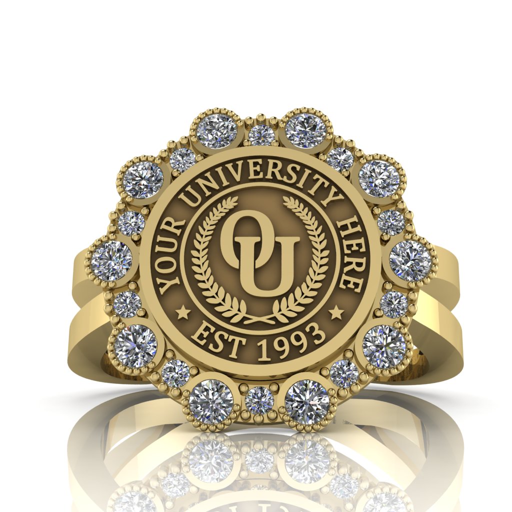 Belgi | Knife Edge Band Custom Collage Ring