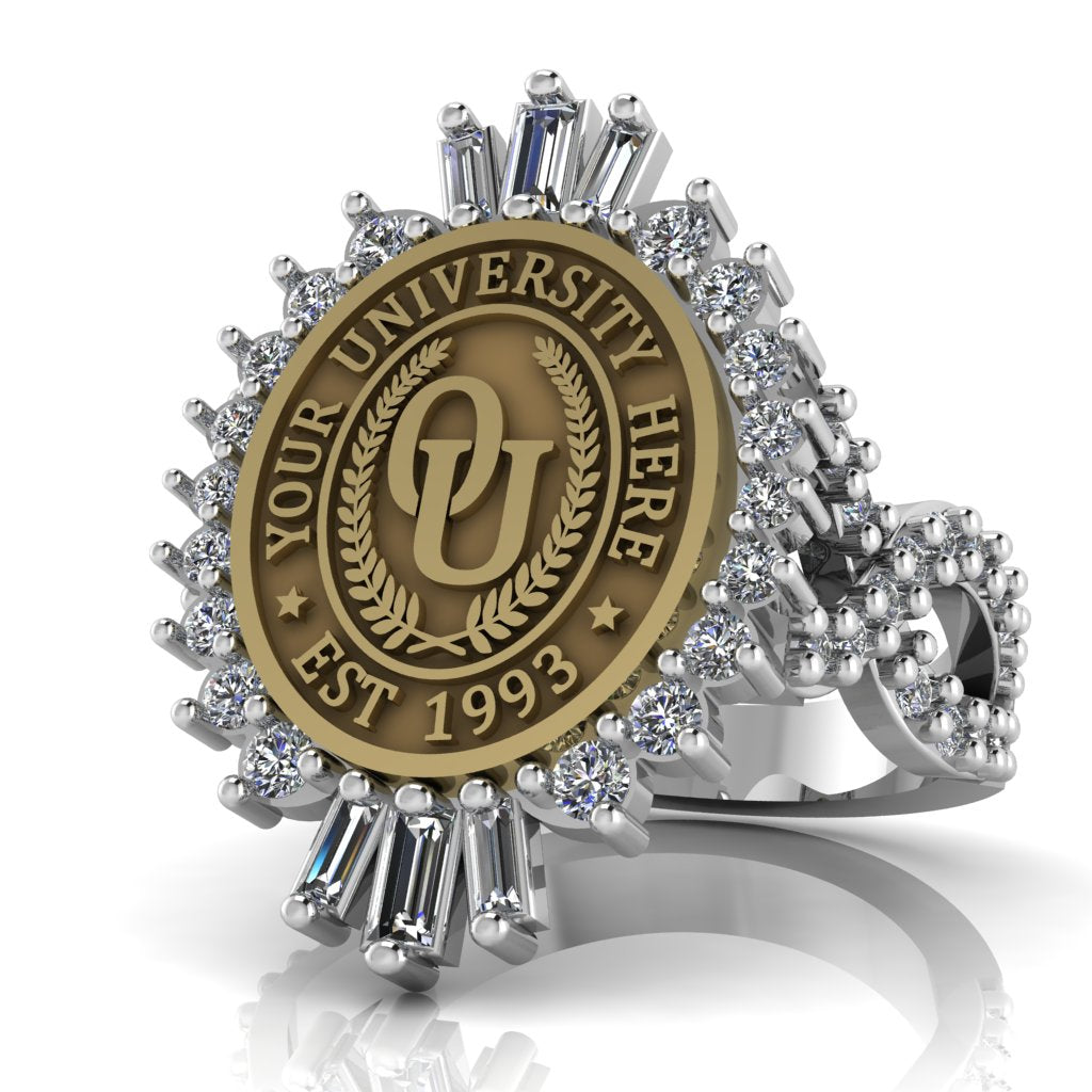 Seren Oval | Infinity Pave Band Custom Collage Ring