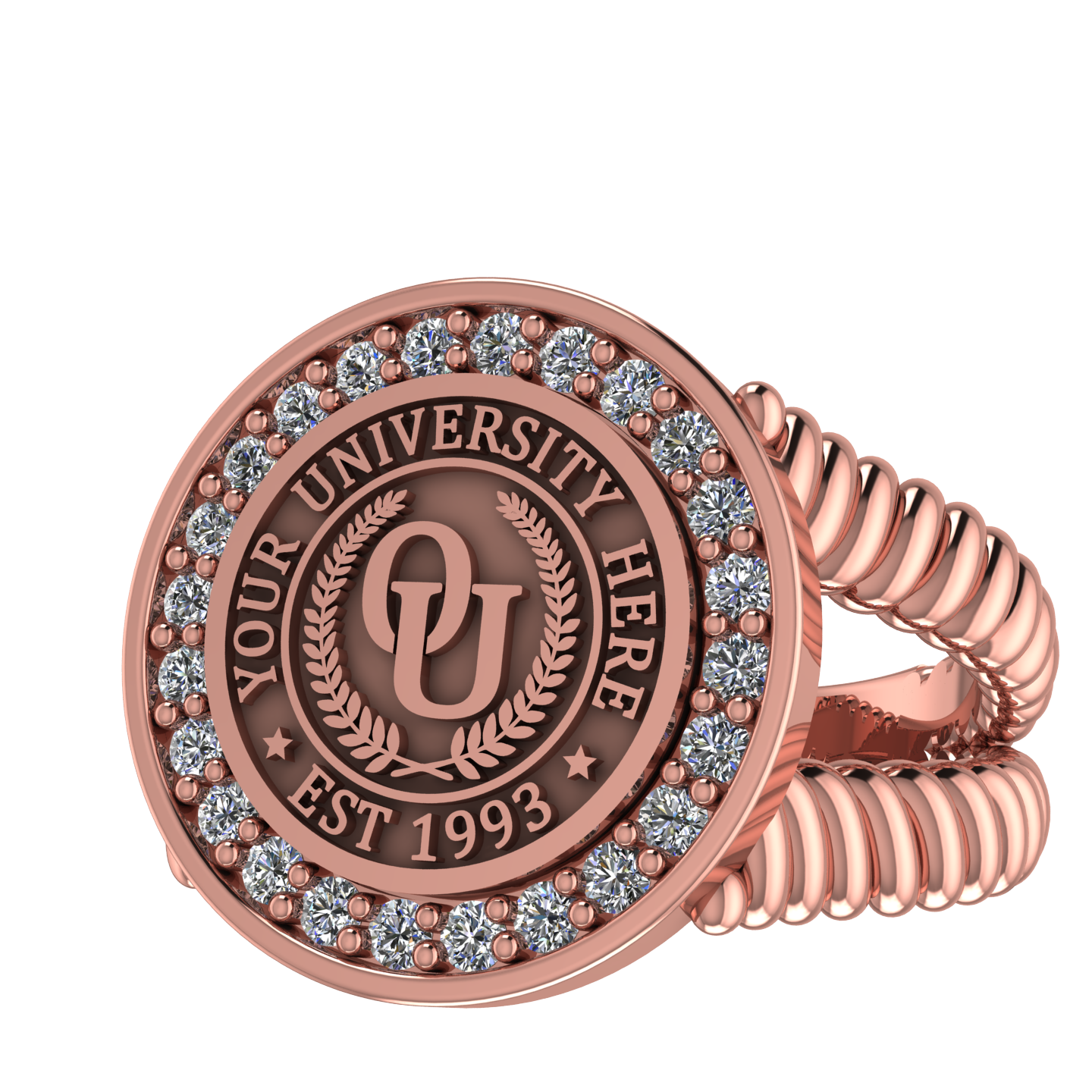 Agonisch | V-Rope Band Custom Collage Ring