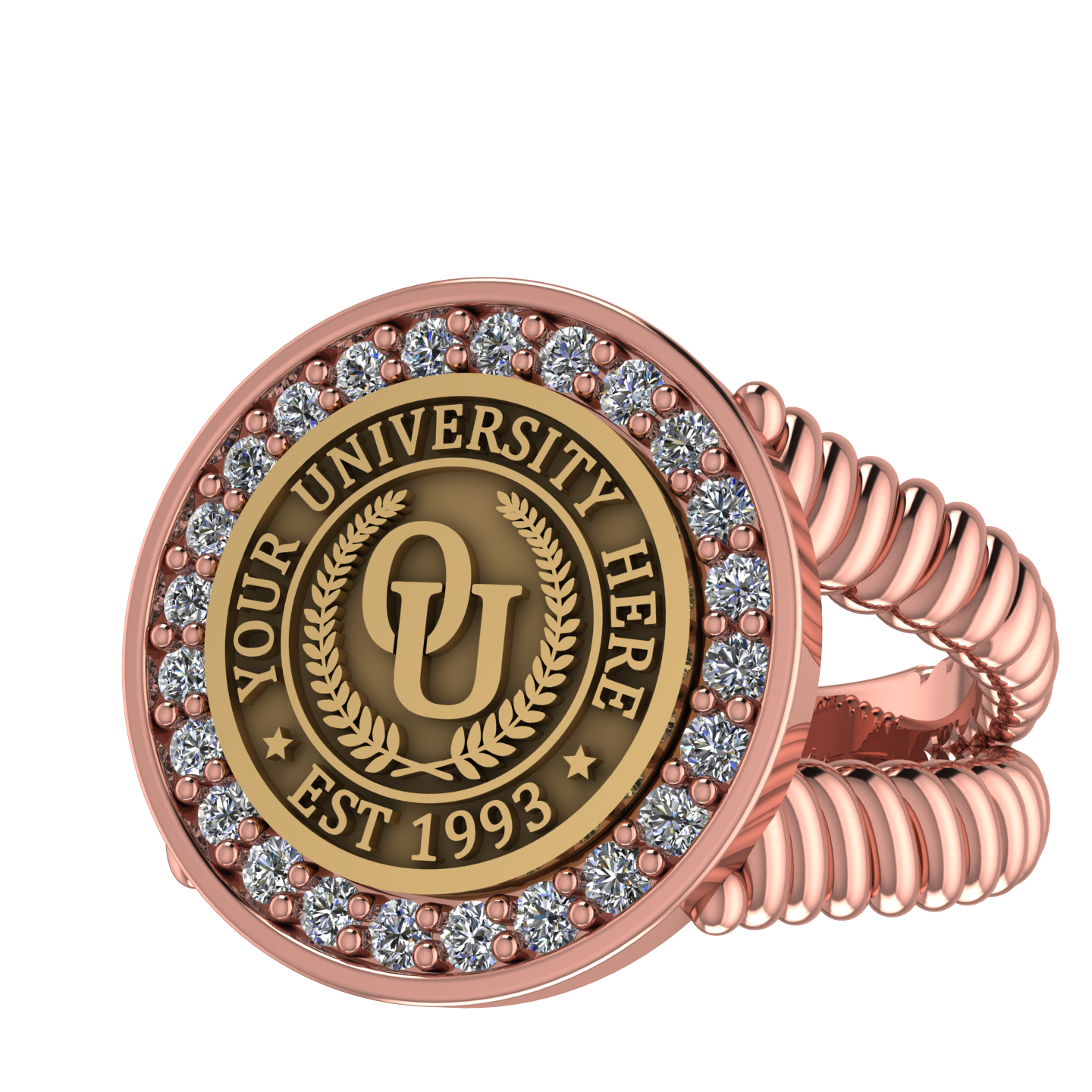 Agonisch | V-Rope Band Custom Collage Ring