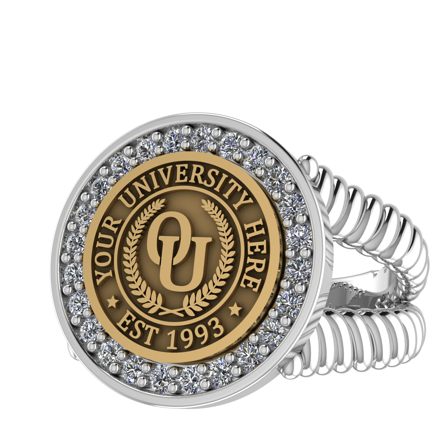 Agonisch | V-Rope Band Custom Collage Ring