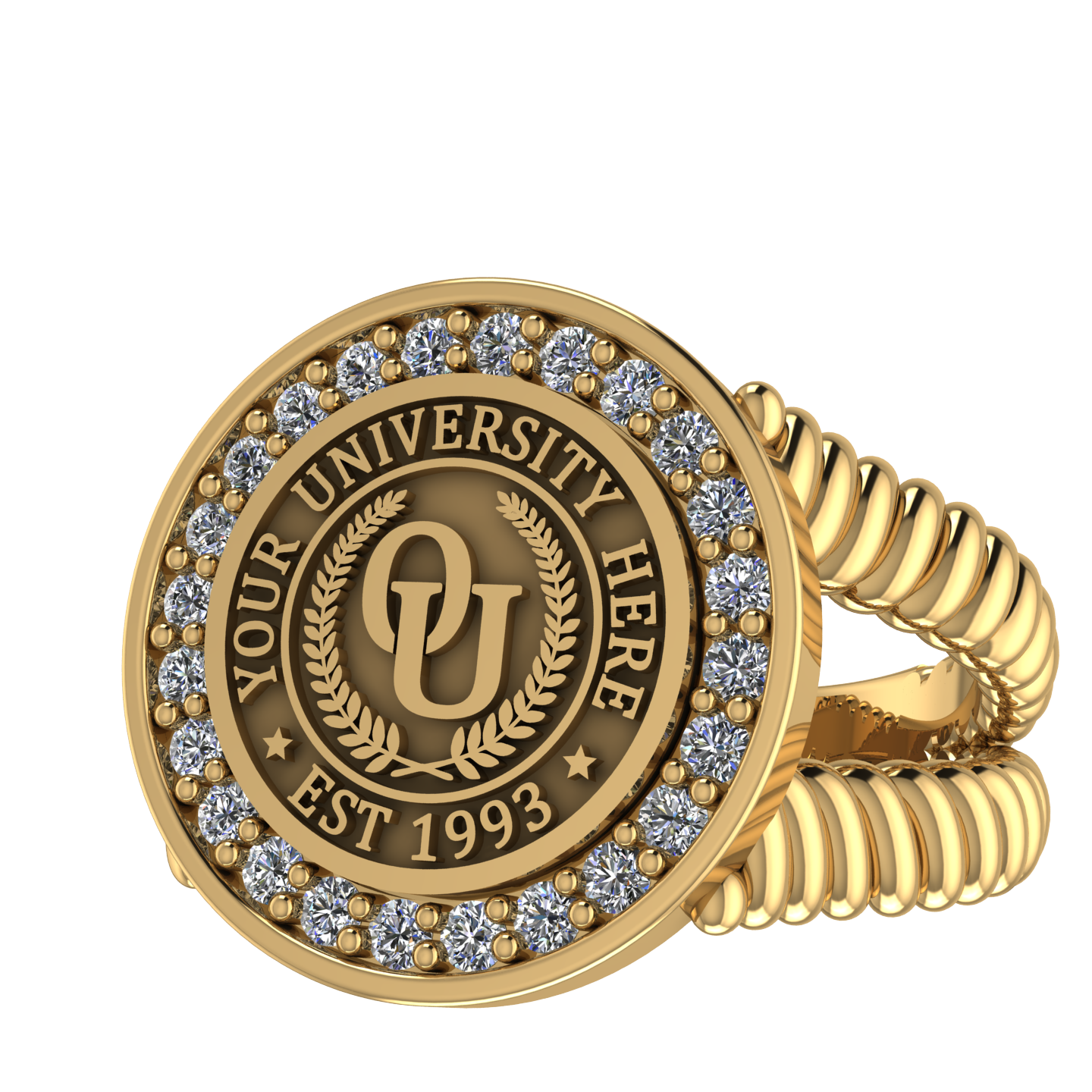 Agonisch | V-Rope Band Custom Collage Ring