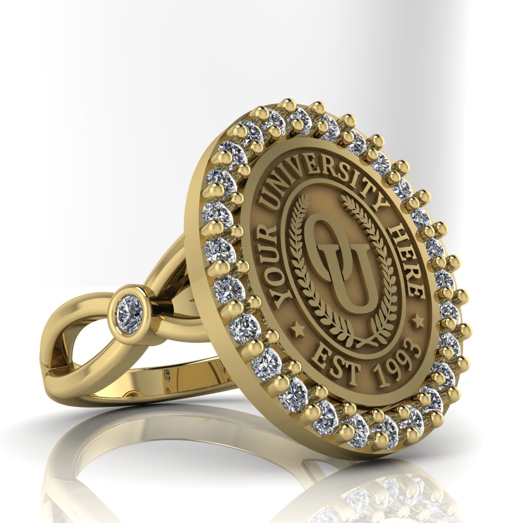 Circum Oval | Infinity Bezel Band Custom Collage Ring