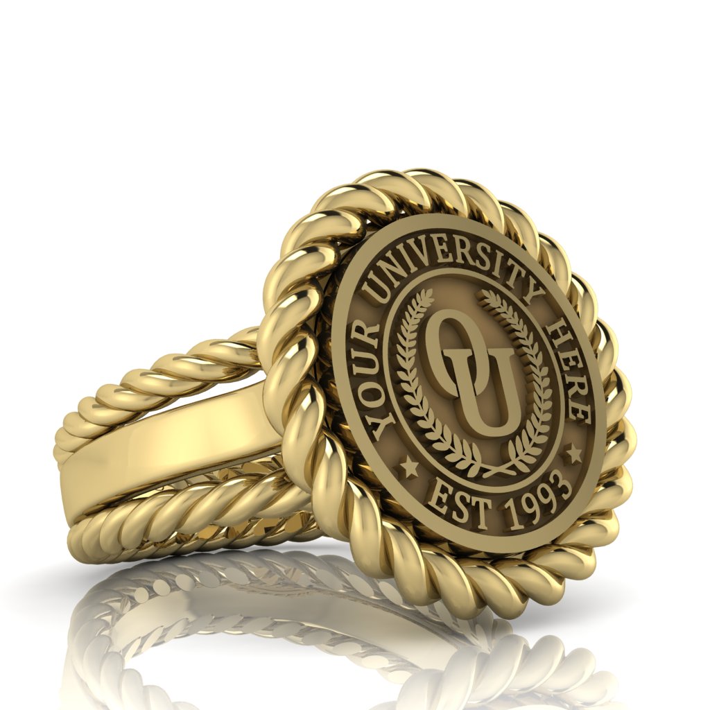 Lubid | Rope Edge Band Custom Collage Ring