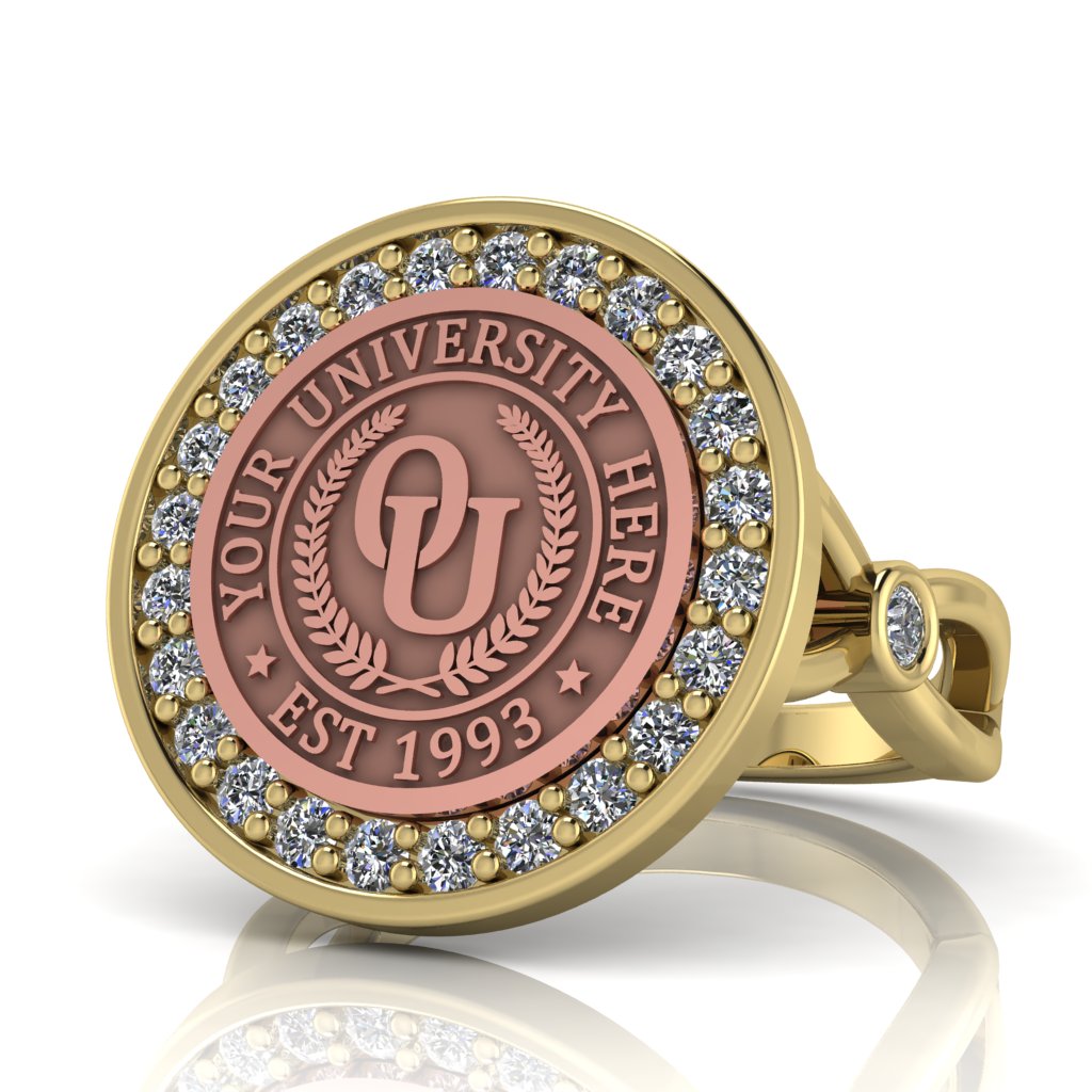Agonisch | Infinity Bezel Band Custom College Ring