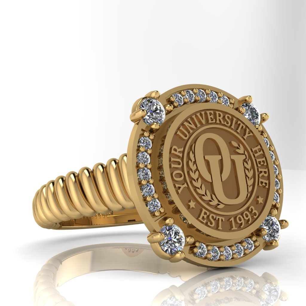 F-Sparkles | Rope Core Band Custom Collage Ring