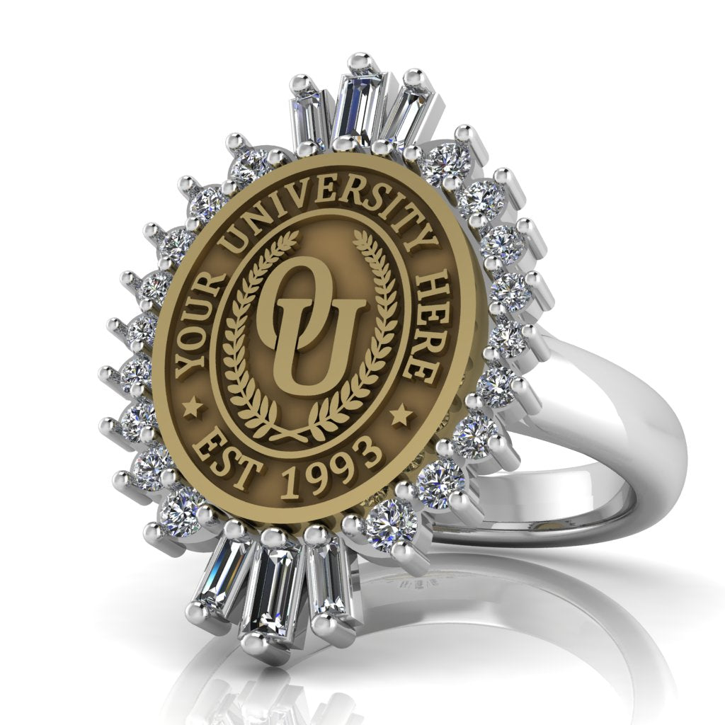 Seren Oval | Classic Dome Band Custom Collage Ring