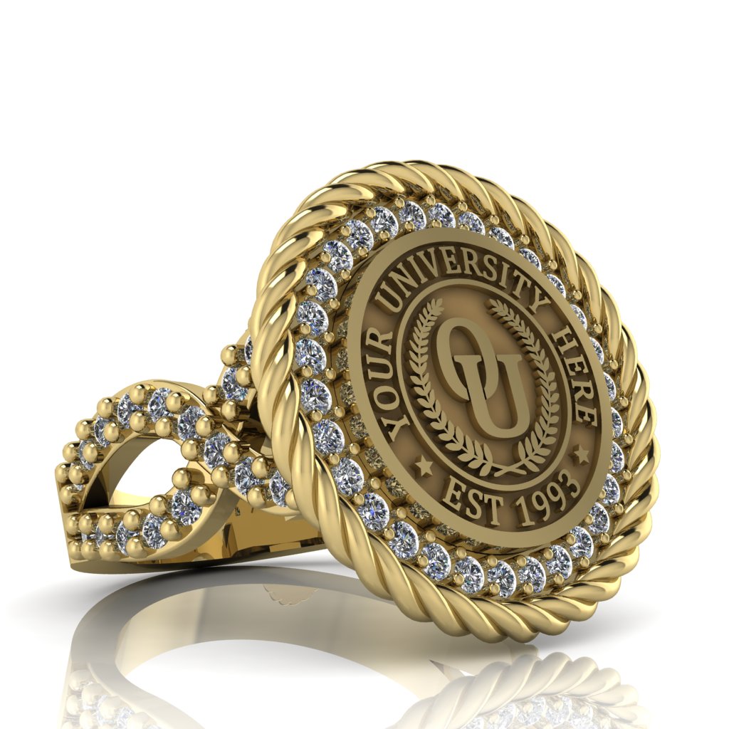 Arrecerat | Infinity Pave Band Custom Collage Ring