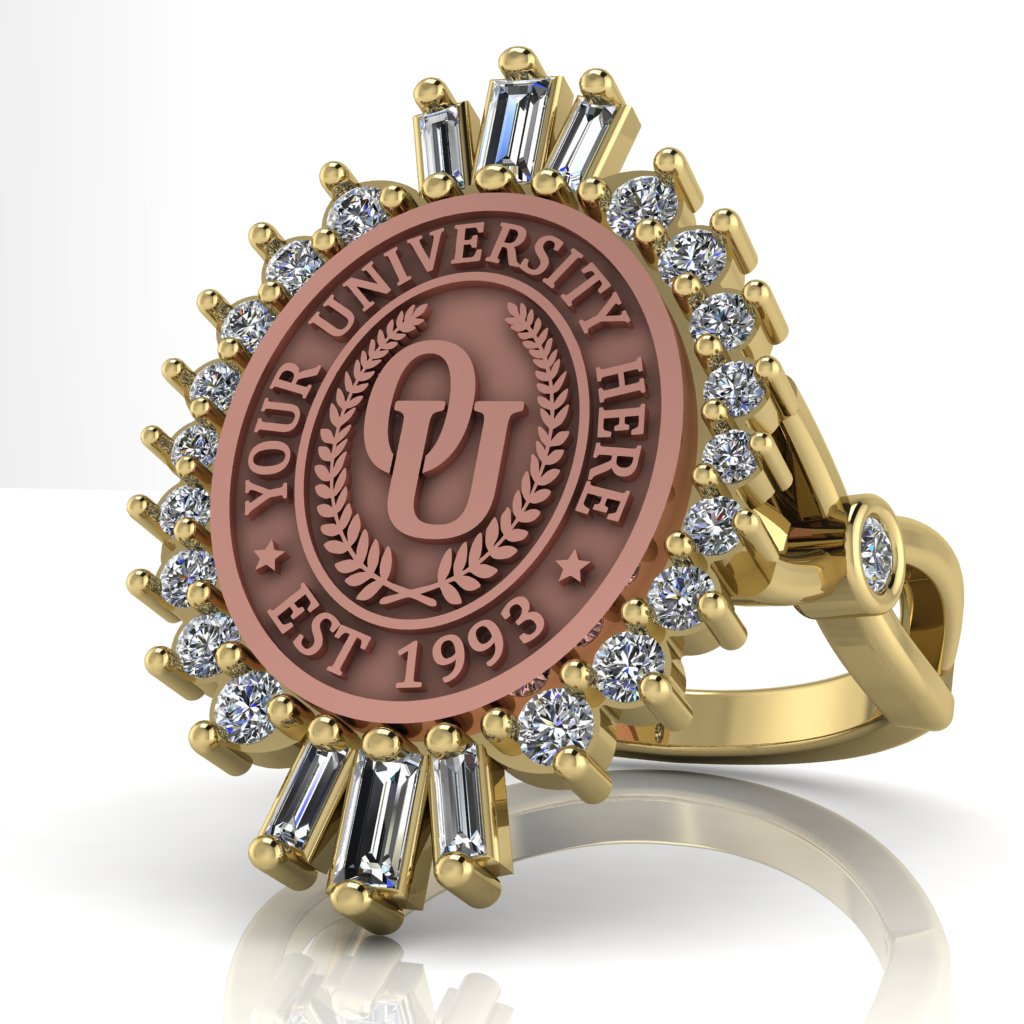 Seren Oval | Infinity Bezel Band Custom Collage Ring