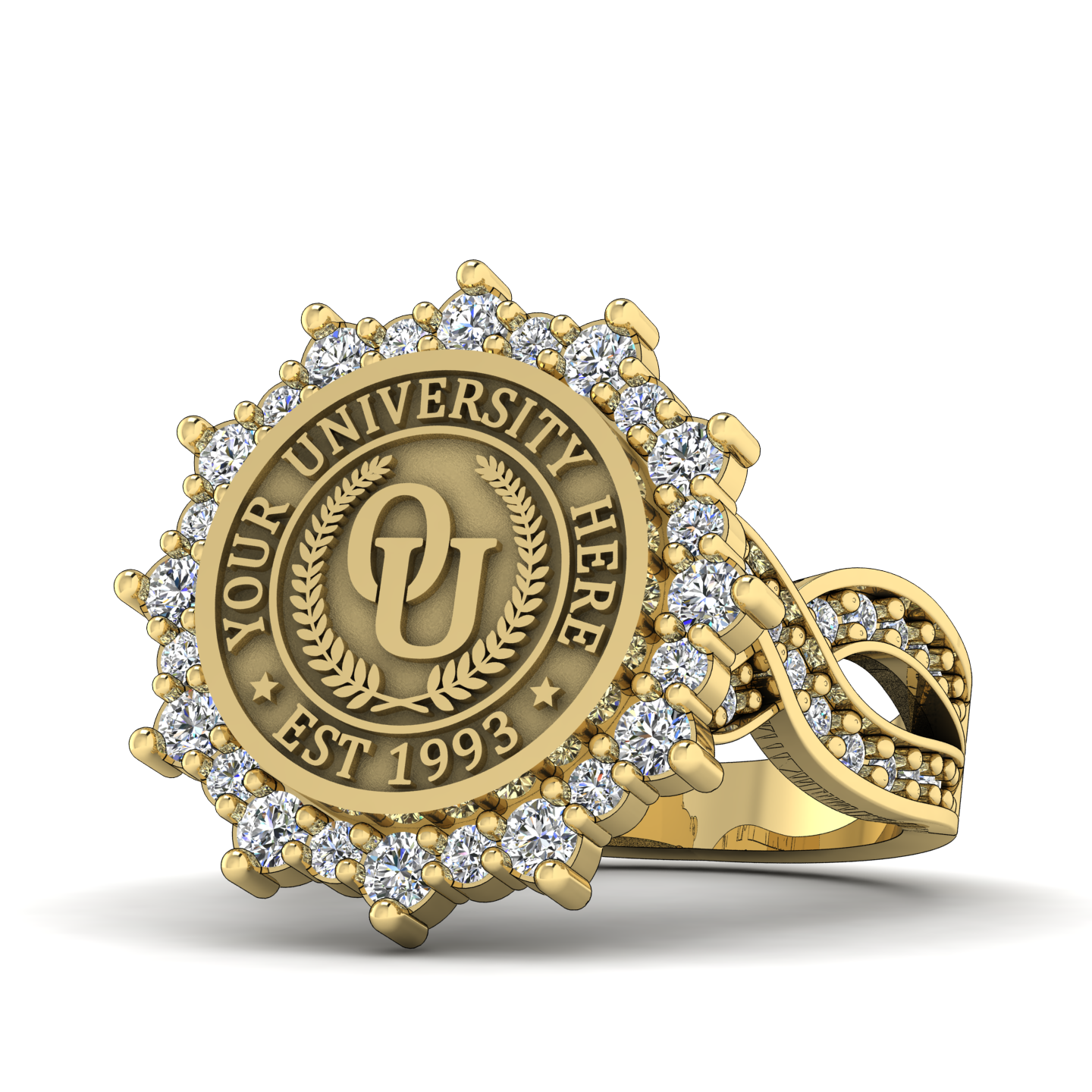 Attraente | Infinity Pave Band Custom Collage Ring