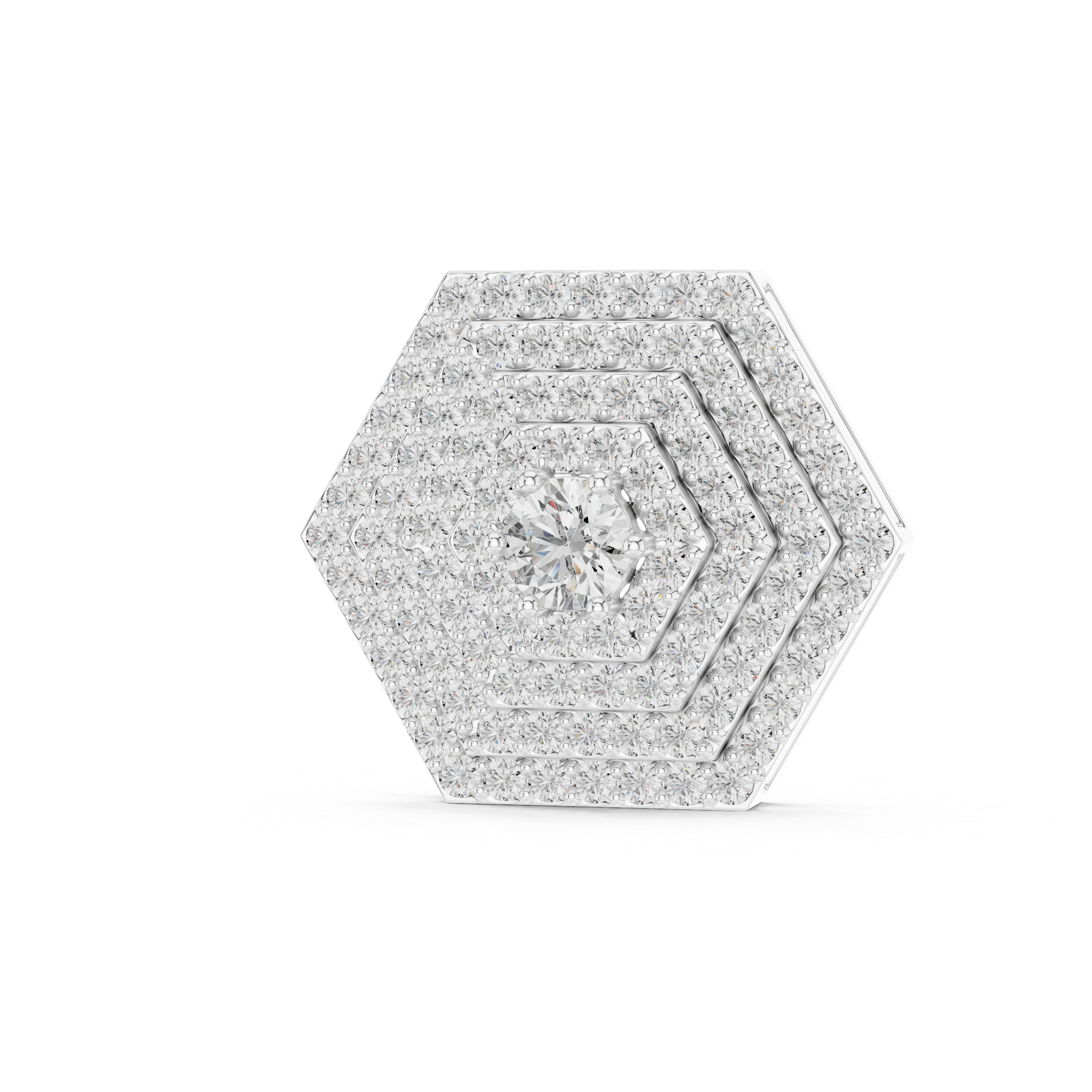 Luxury Hexagon Diamond Pendant