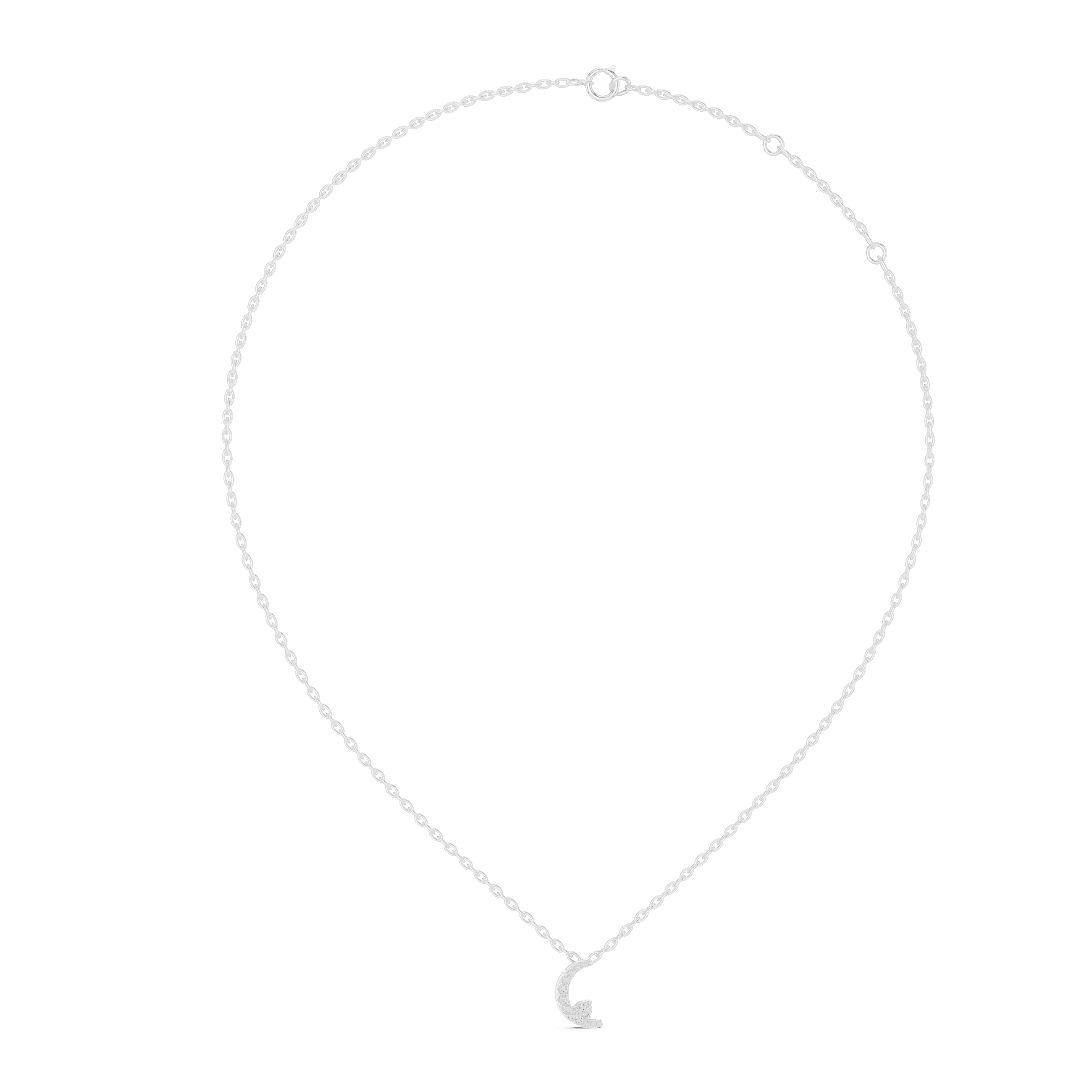 Diamond Crescent Moon Pendant